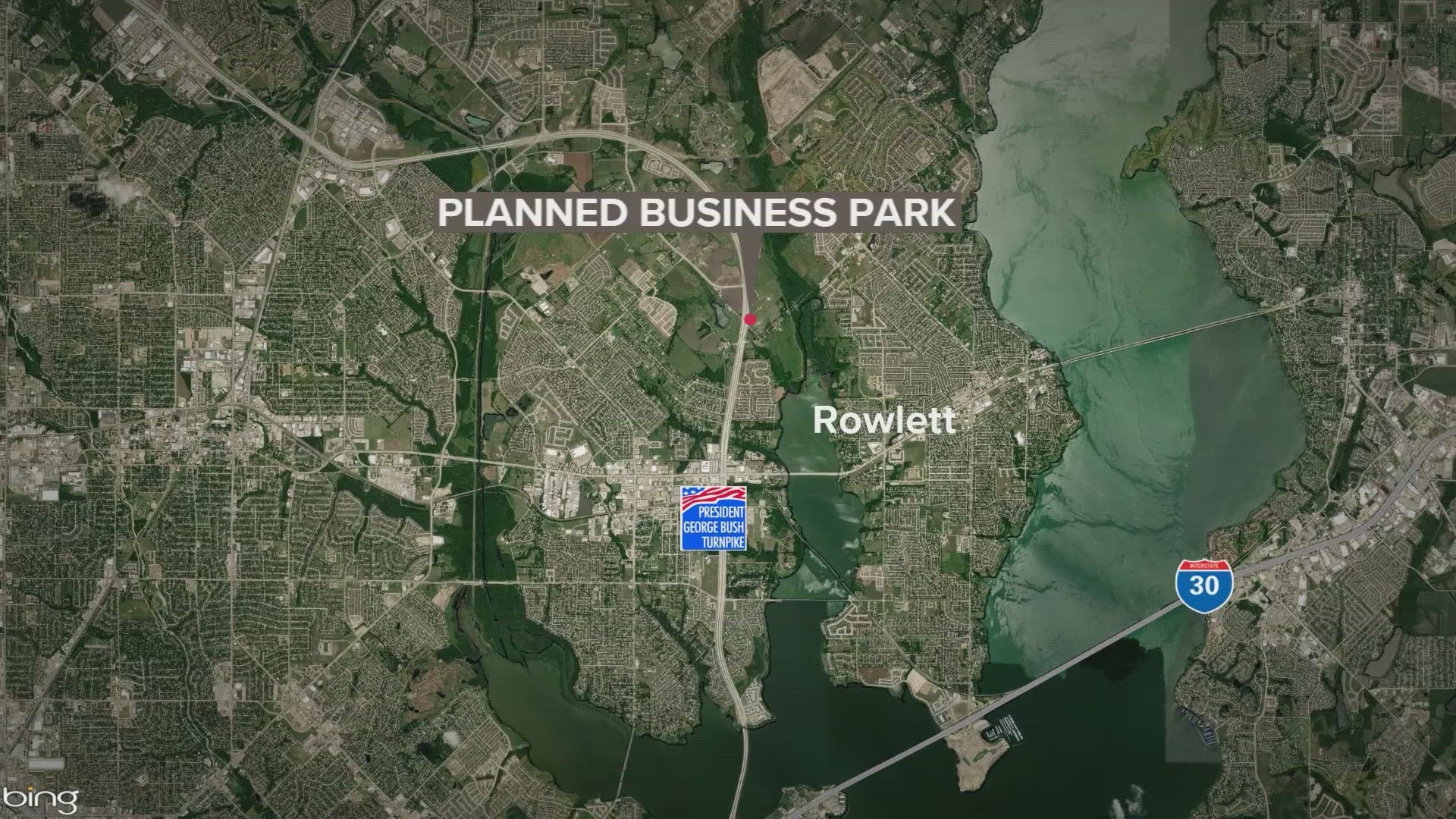 The Dallas Business Journal says the Lakeview Business will have 7 buildings in its 165 acres.