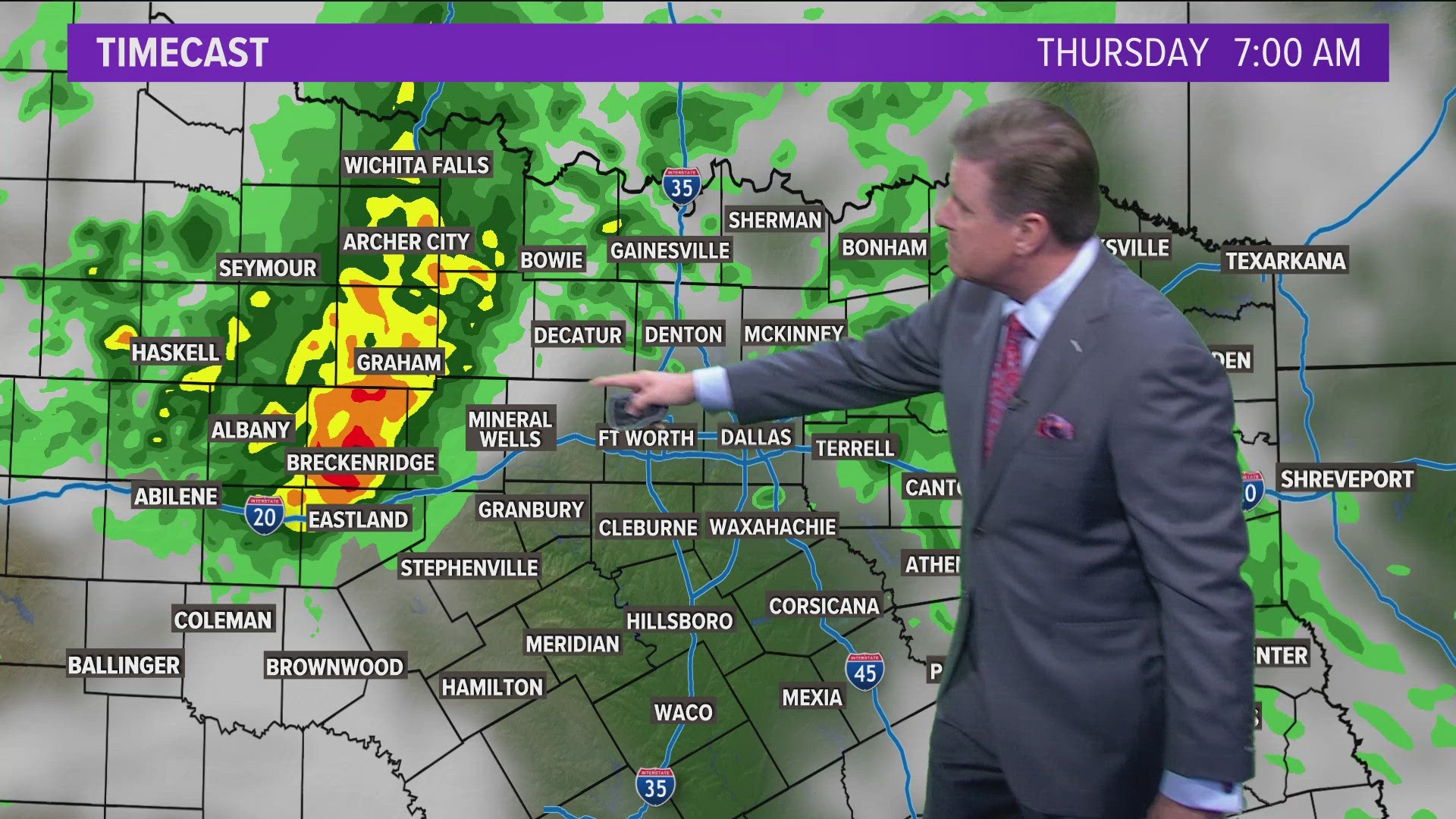 Widespread rain is expected in North Texas tomorrow.
