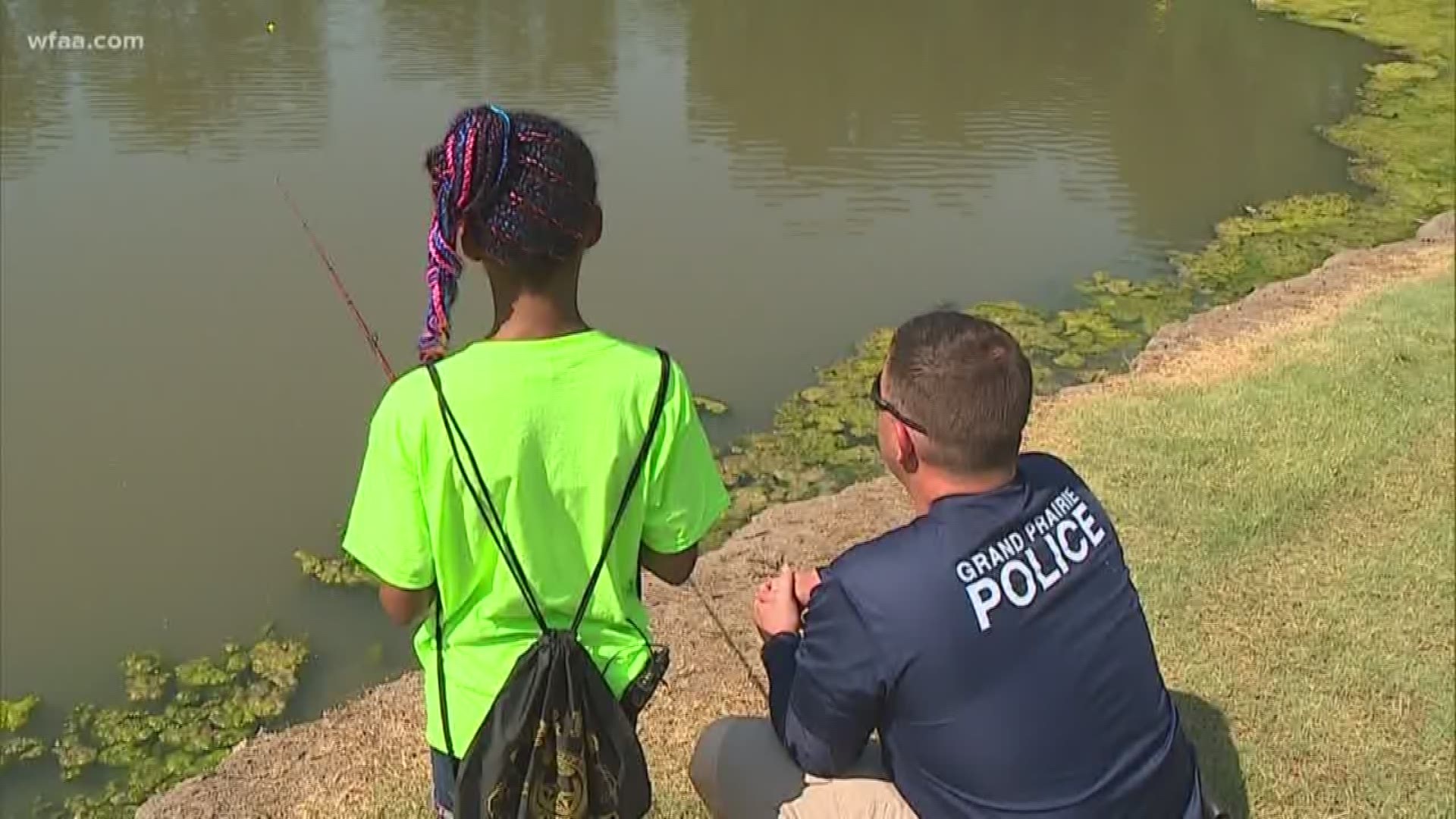 It was a first-time fishing experience for a group of children from the Grand Prairie Boys and Girls Clubs.