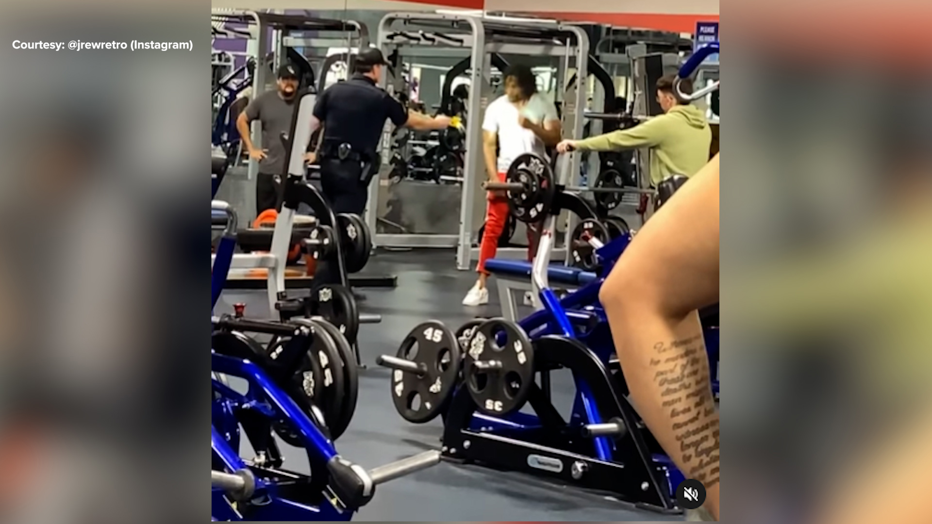 Cell phone video shows a Texas man being tased by police at the gym after he allegedly assaulted another gym member the day before.