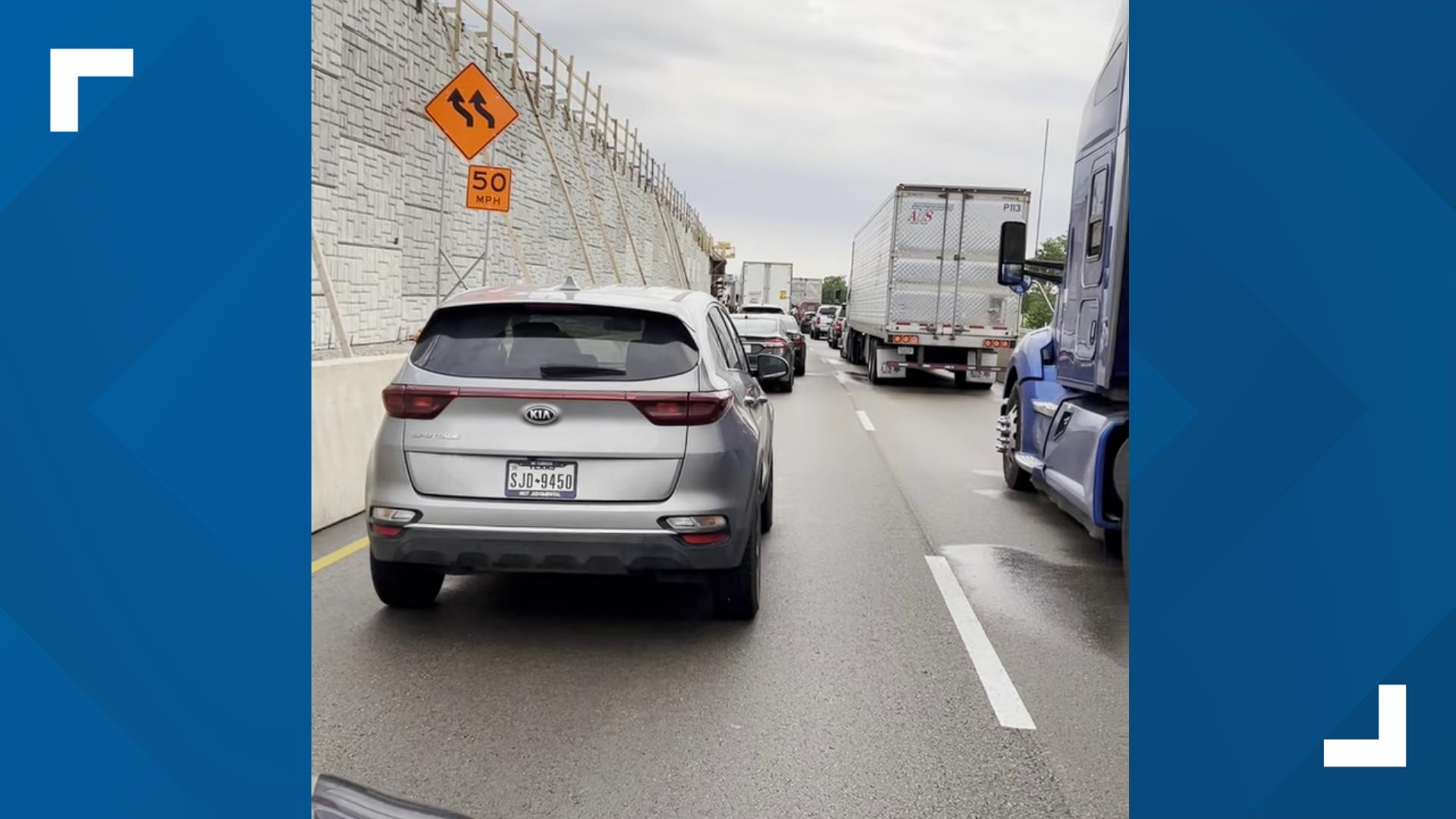 A WFAA viewer said they've been stuck in traffic for more than three hours on I-35 SB in Gainesville.