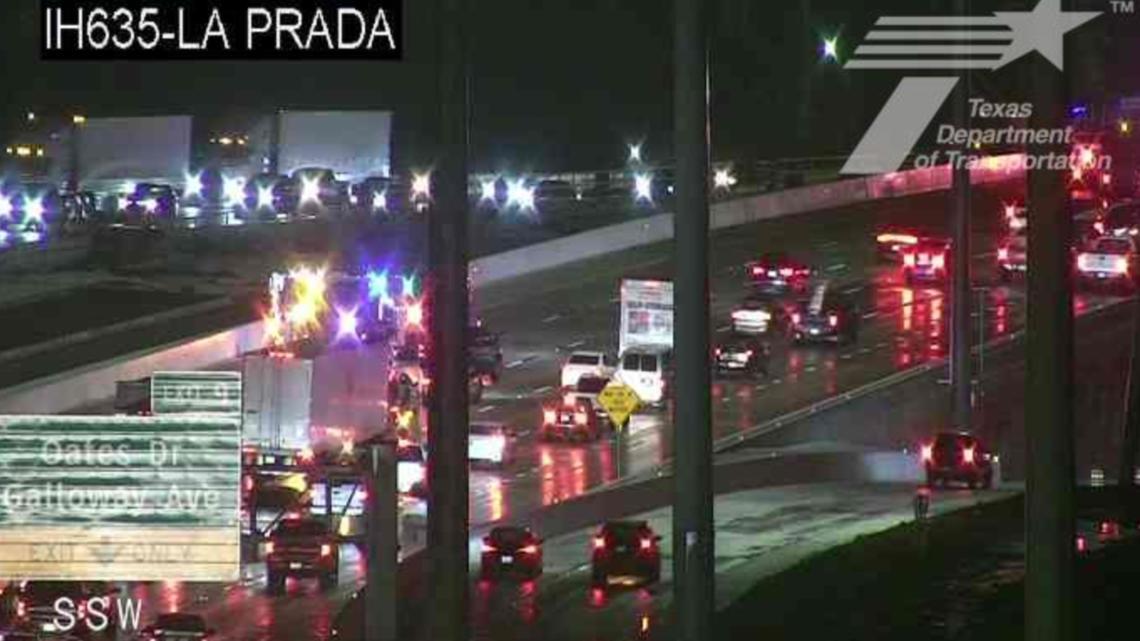 Crash shuts down several southbound lanes of I-635 in Dallas, officials ...