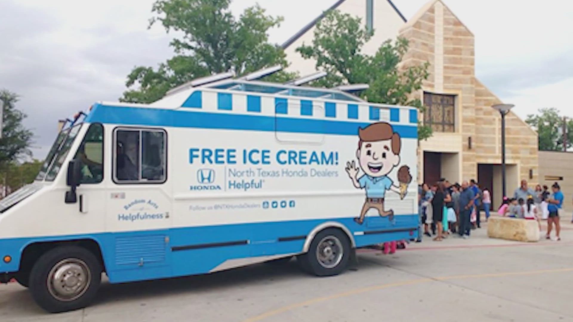 August 2023 Free ice cream in North Texas