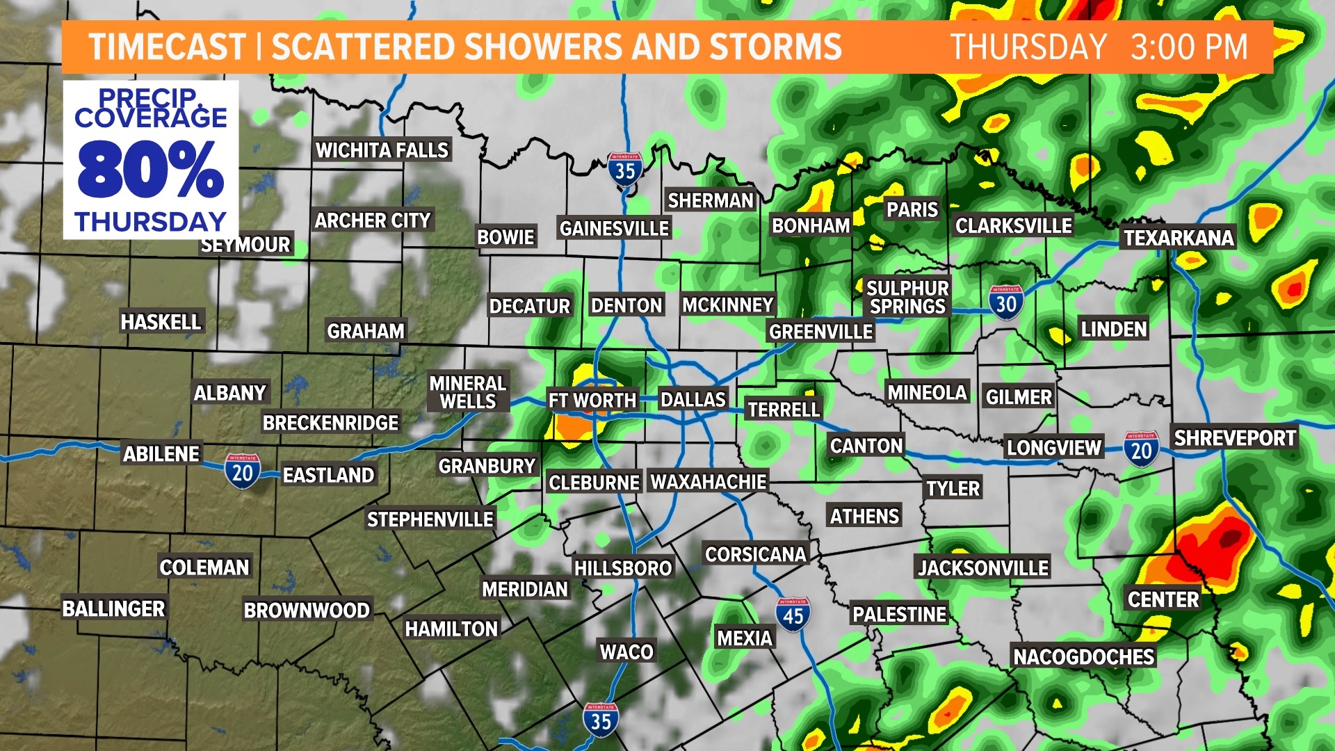 North Texas Rain timeline