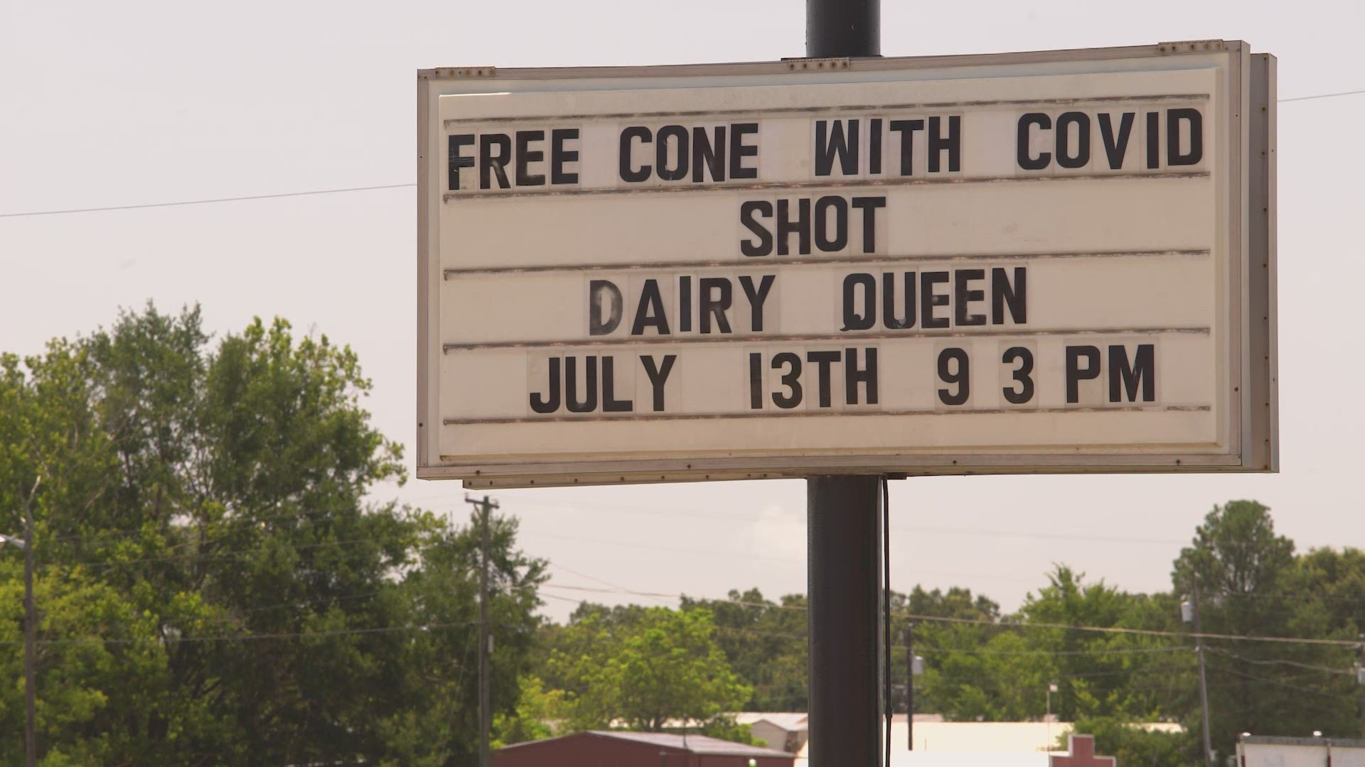 The Paris-Lamar County Health District set up shop at the Powderly, Texas Dairy Queen.