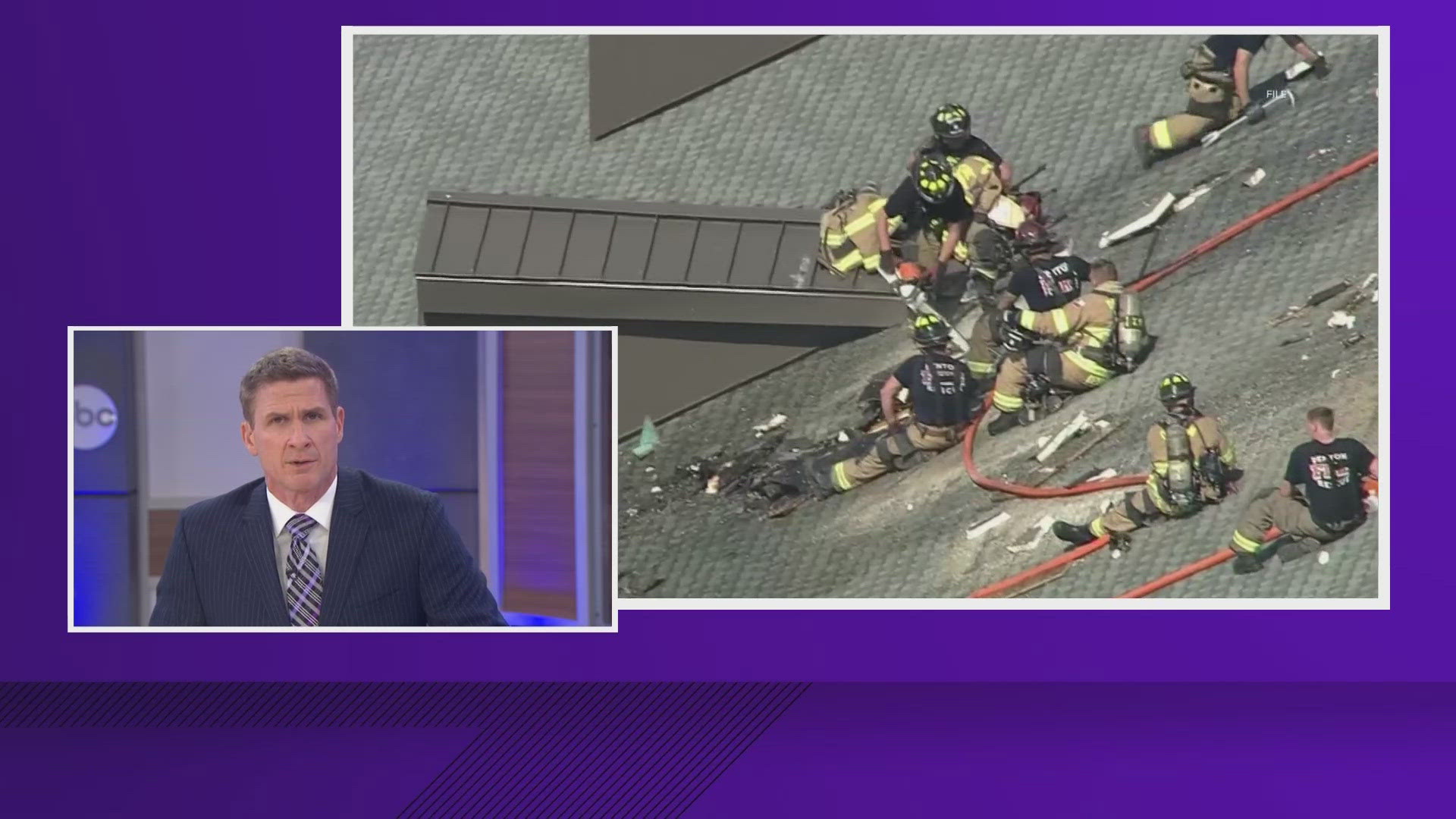 The fire broke out at the school's new Health Science Center, which took two years to build.