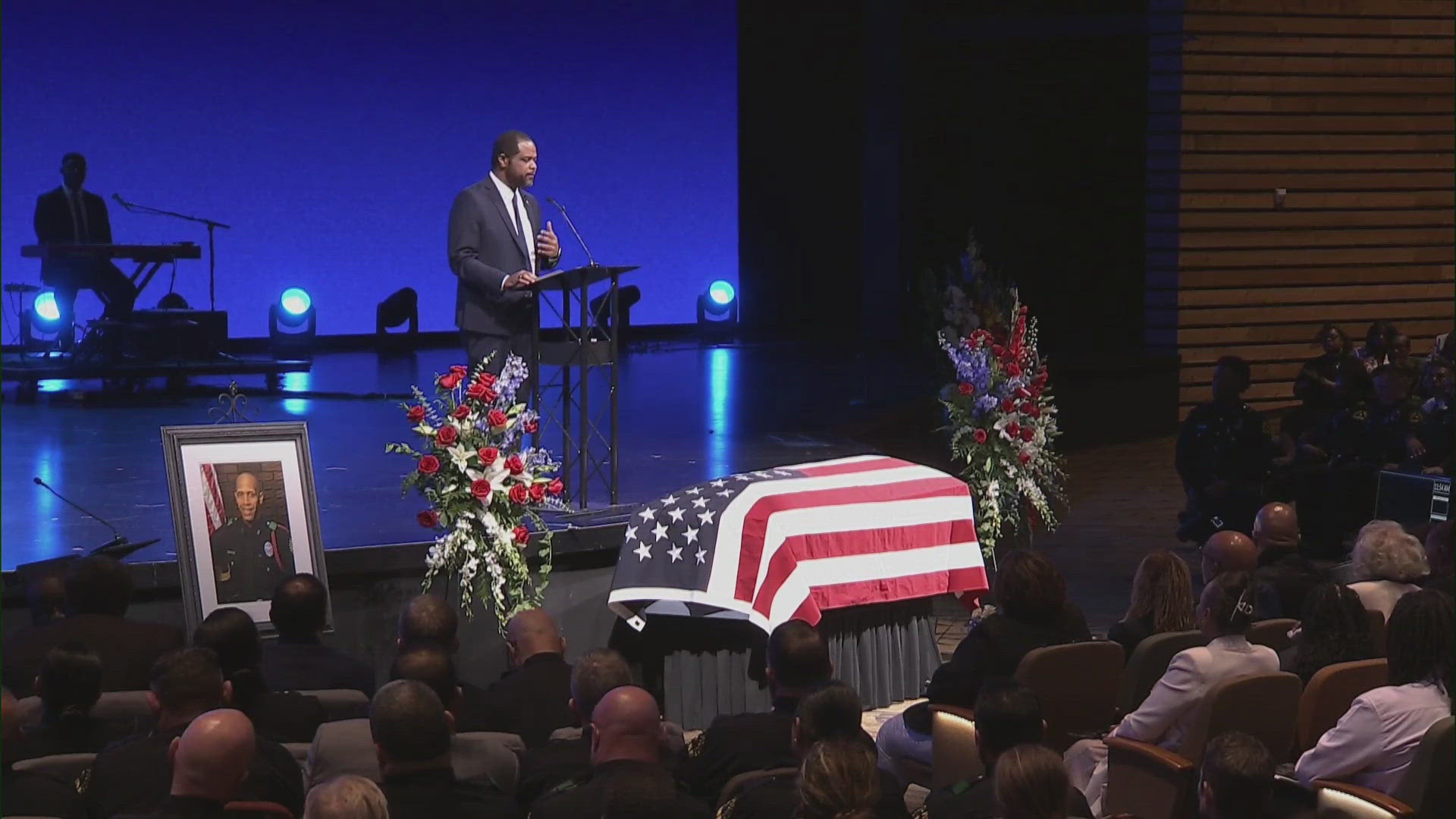 A celebration of life was held Saturday, Sept. 7 at Watermark Church in Dallas to honor the officer killed in the line of duty.