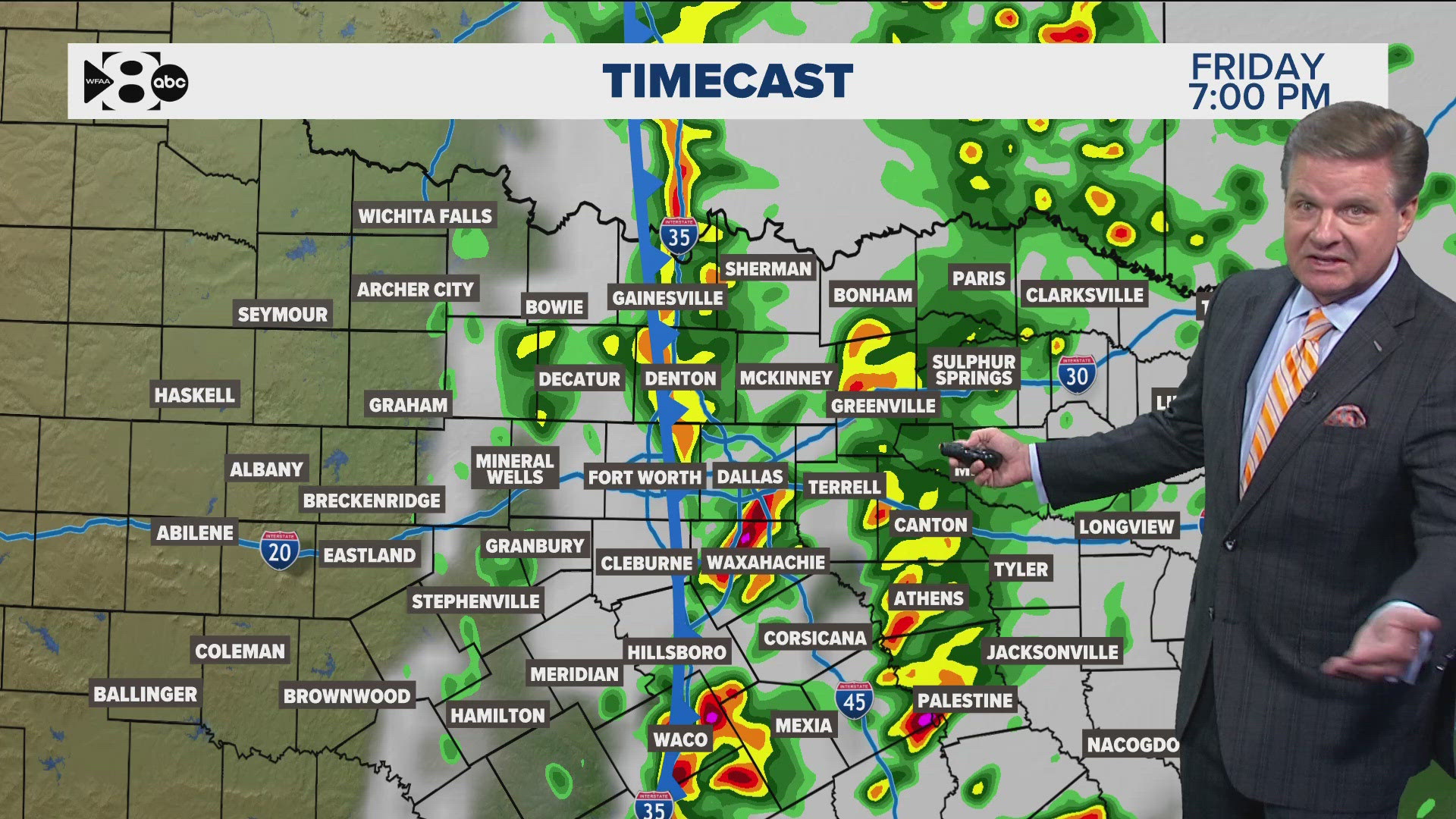 Rain and thunderstorms will douse most of North Texas tomorrow, with the potential to impact morning and afternoon commutes.