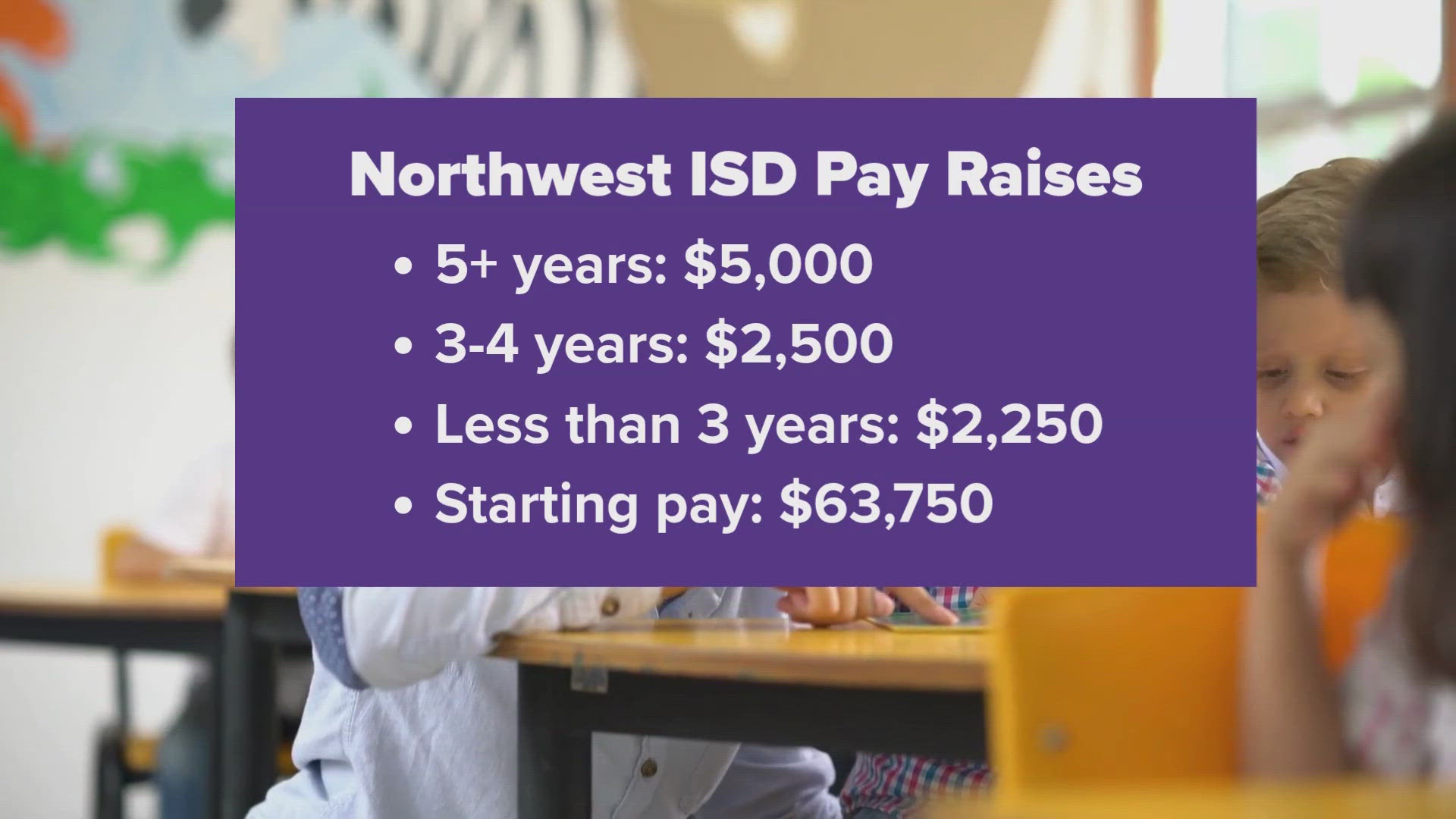 Northwest ISD approved a new compensation plan and McKinney ISD improved raises for staff based on their tenure with the district.