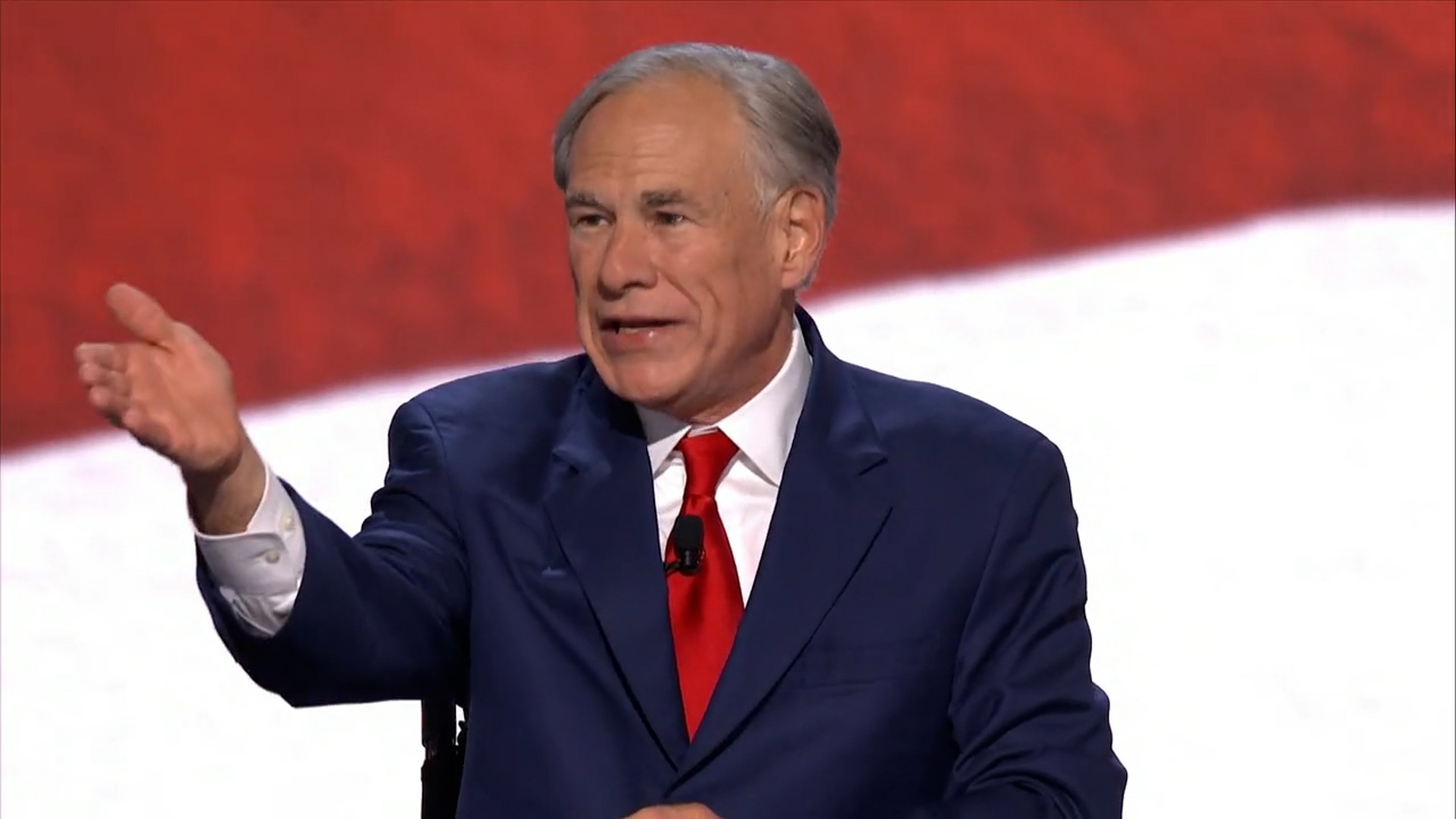 Texas Governor Greg Abbott spoke in support of Donald Trump and JD Vance at the 2024 Republican National Convention.