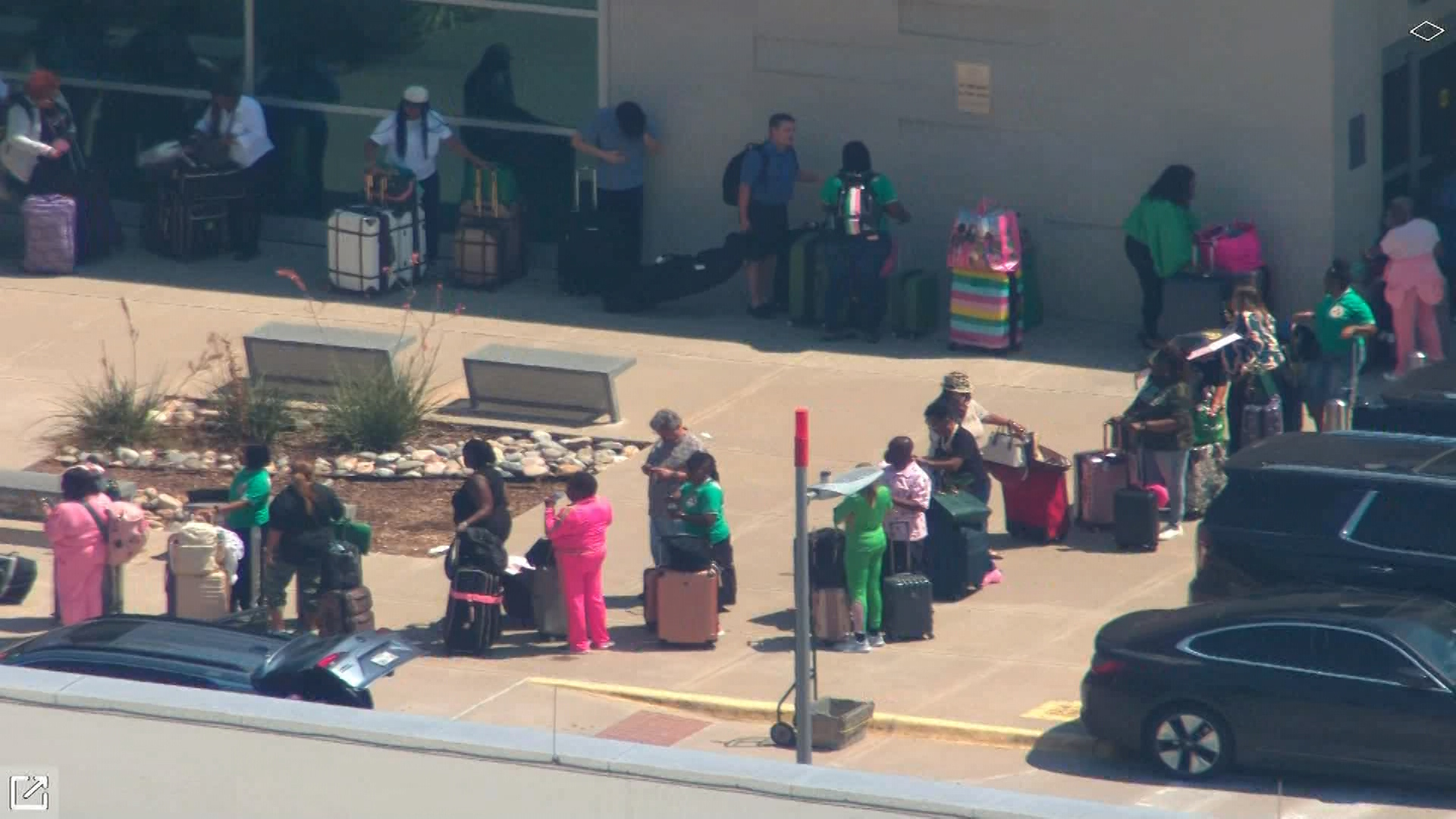 Southwest Airlines officials said the airport's baggage belt was experiencing problems Thursday morning, "which slows the process of checking luggage."