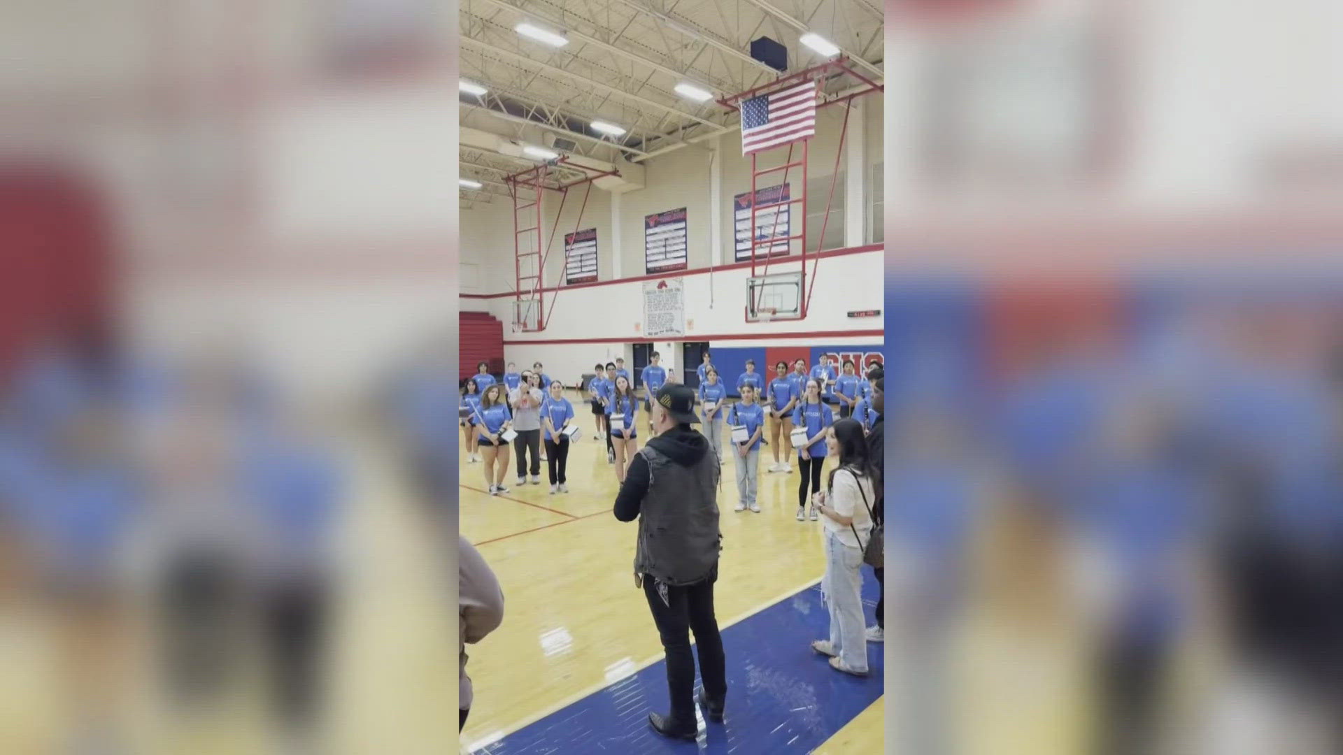 Post Malone surprised members of the Grapevine HS marching band with tickets to his concert at AT&T Stadium