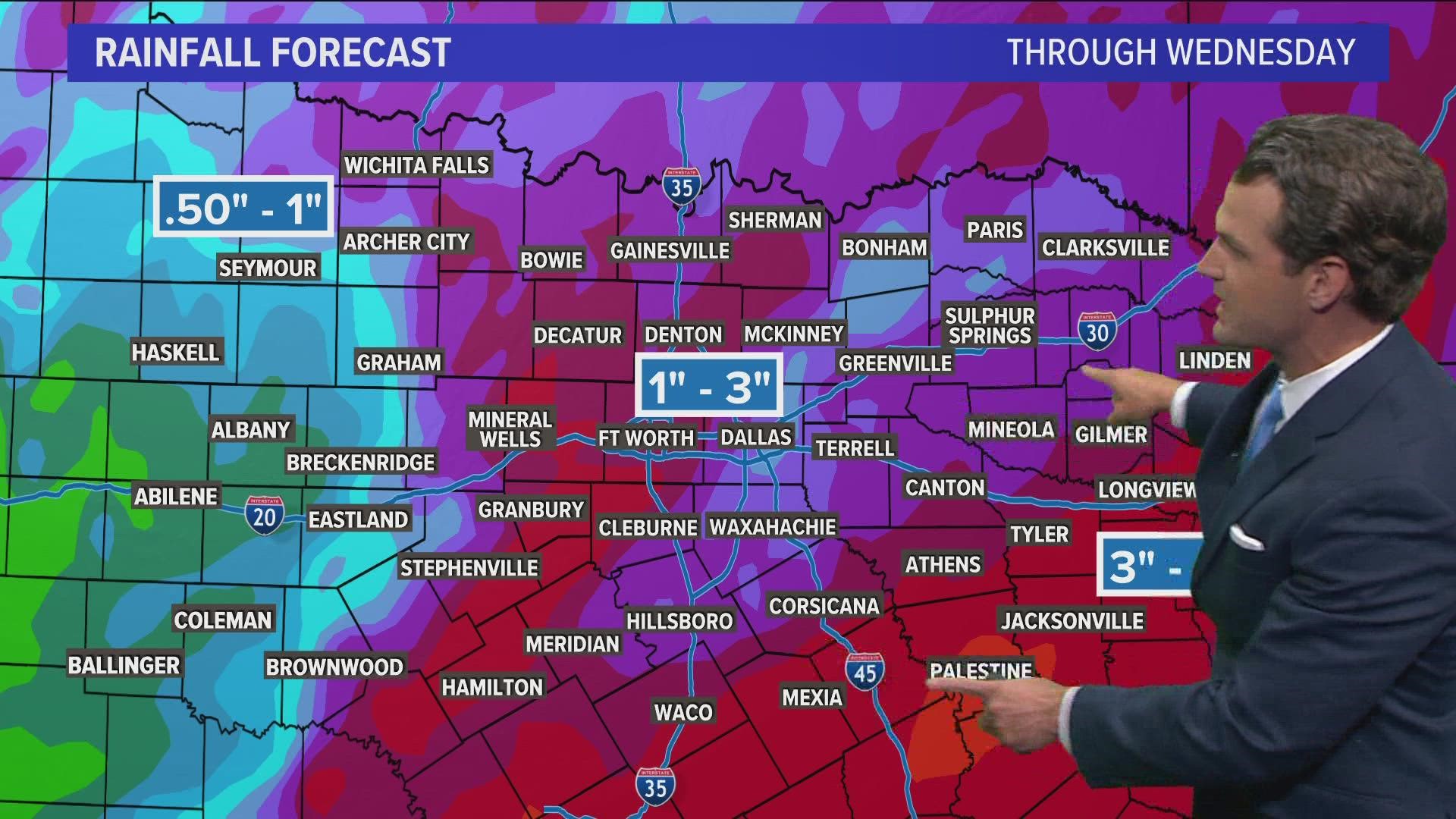 DFW weather Several rounds of rain expected throughout North Texas