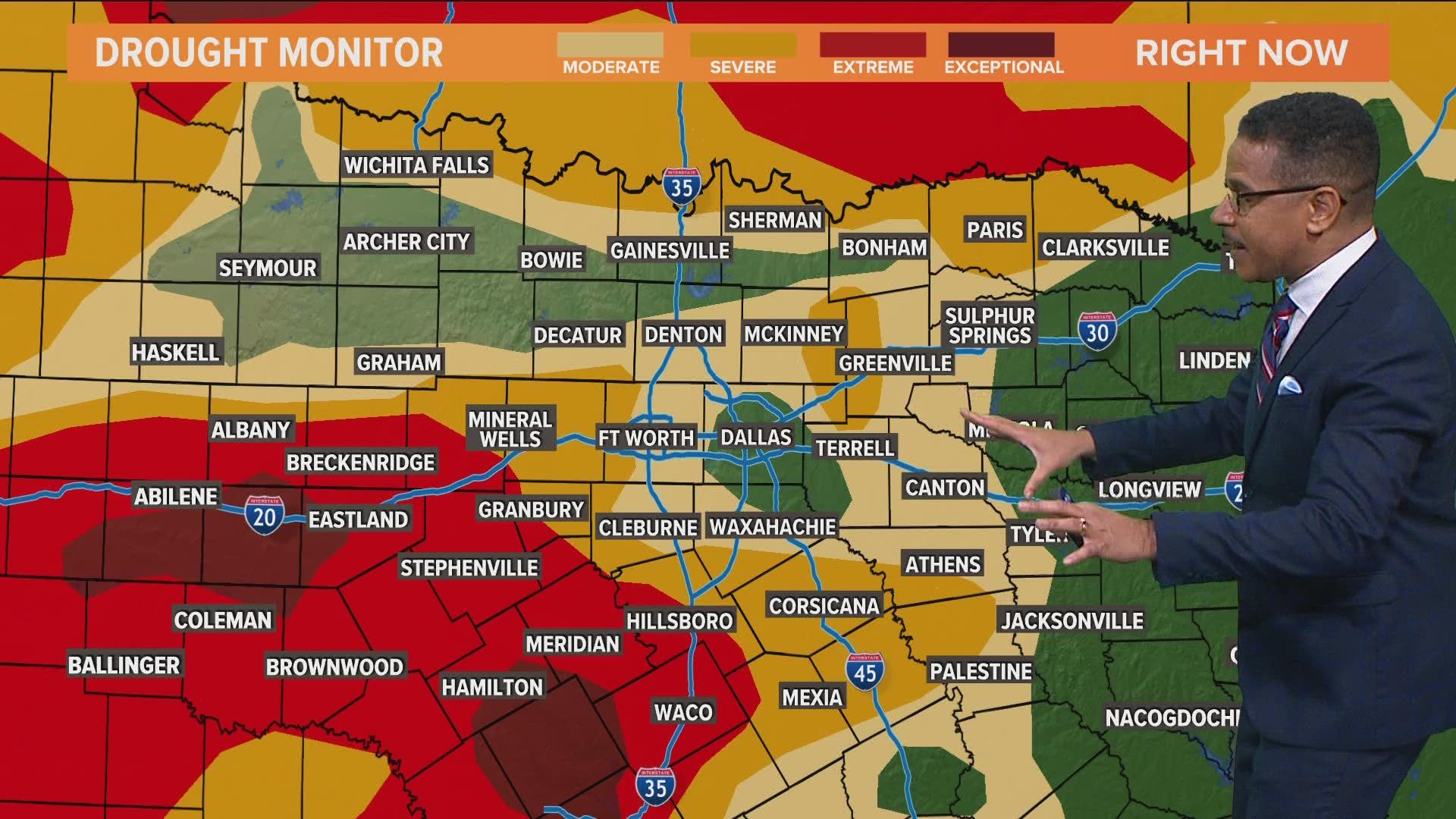 WFAA meteorologist Greg Fields has a drought update after our recent rounds of rain.