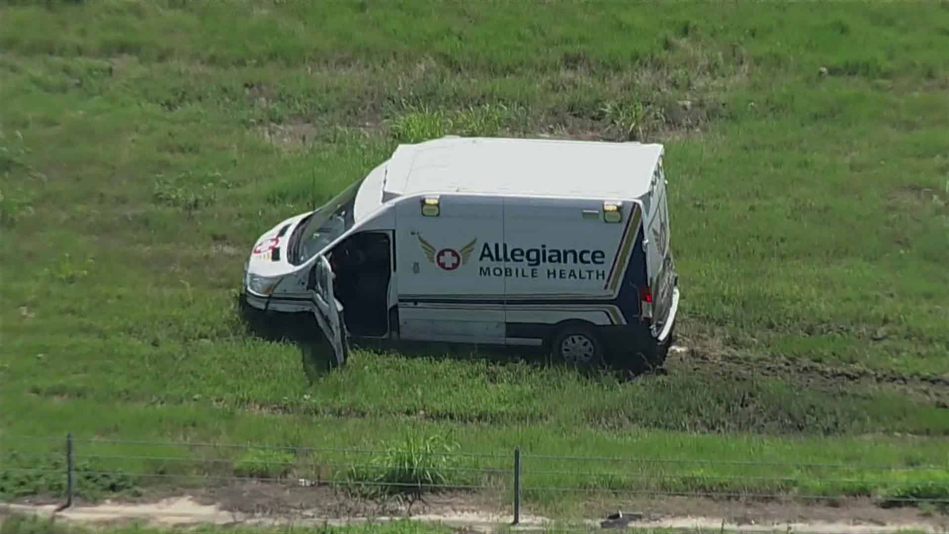 An ambulance was taken from Dallas Regional Galloway and reportedly pursued by Mesquite Police. The pursuit ended with the suspect taken into custody, officials say.