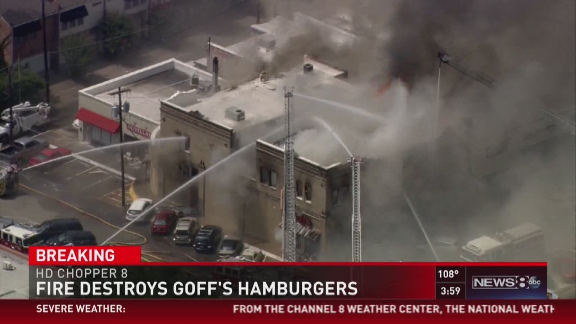 Fire destroys Goff's Hamburgers