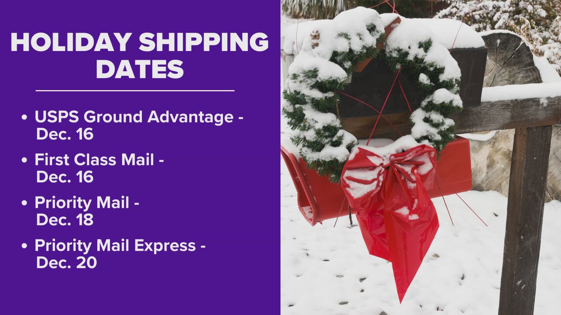 Has Released Their Holiday Shipping Deadlines