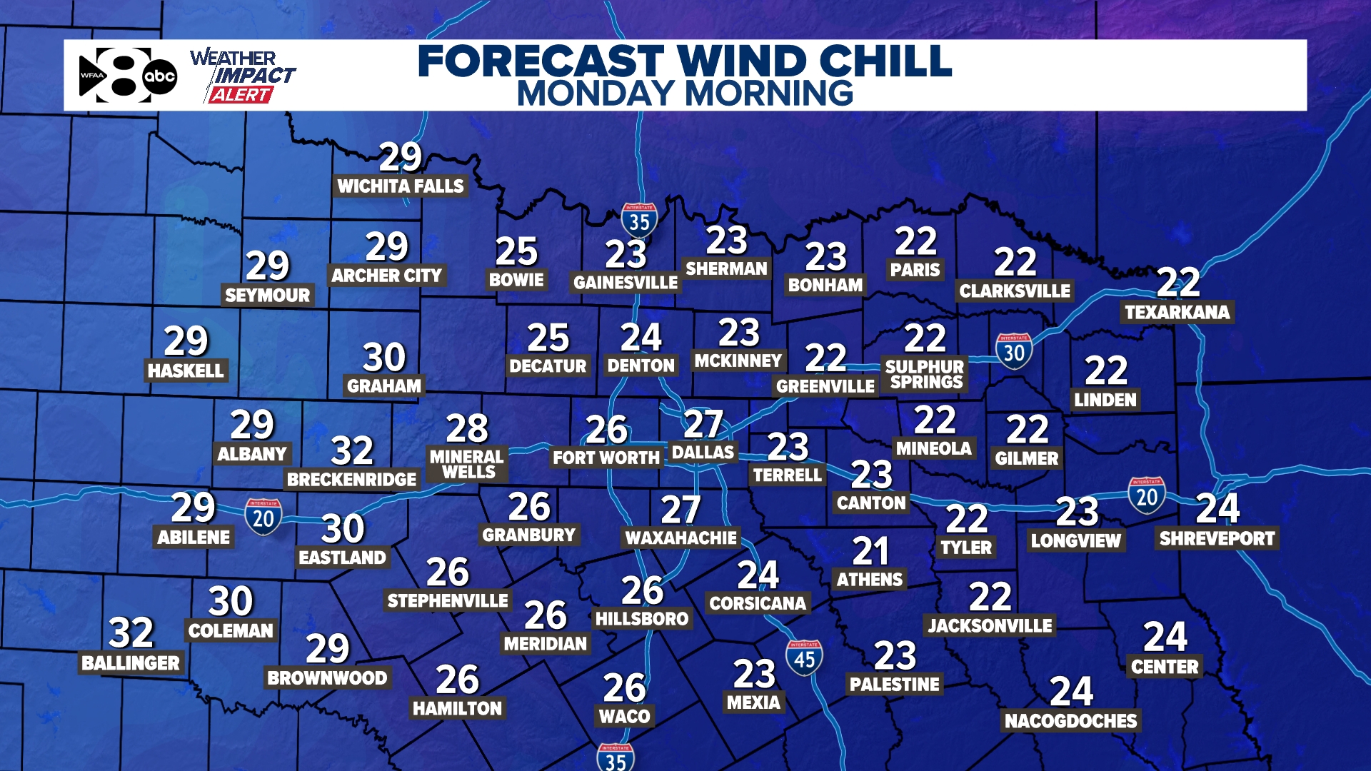 WFAA Weather Alert Day: First freeze of the season coming, coldest air ...