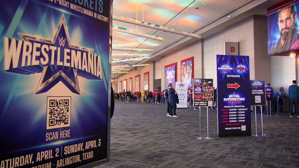 Visit the WrestleMania 38 Axxess Superstore and AT&T Stadium Store