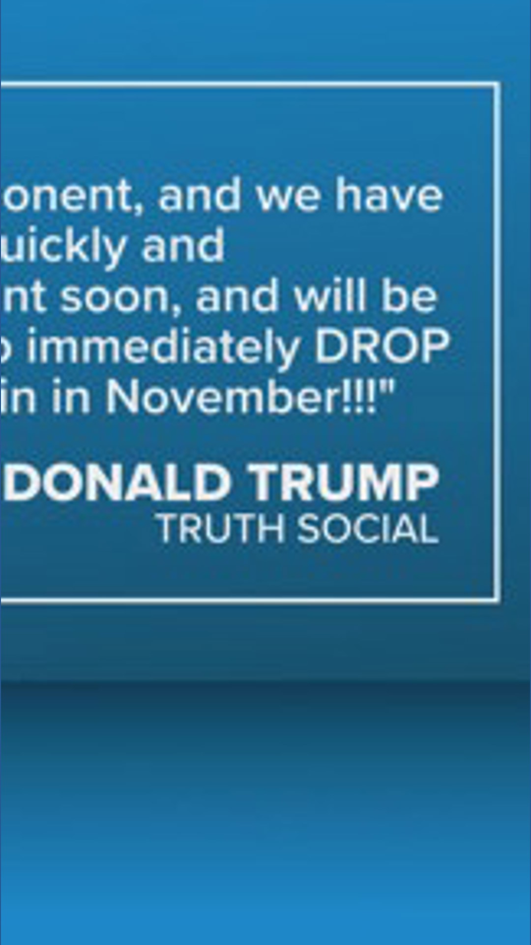 President Donald Trump teases a possible endorsement in the