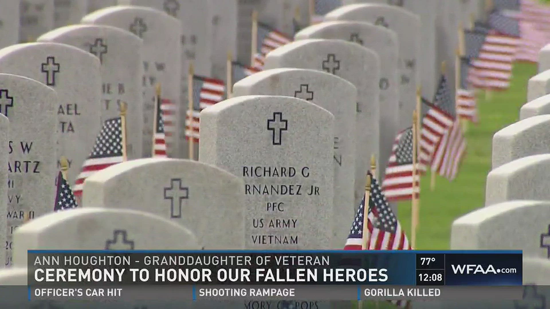 Hundreds of people gathered at the DFW National Cemetery to honor loved ones who have died serving our country. Monica Hernandez reports.