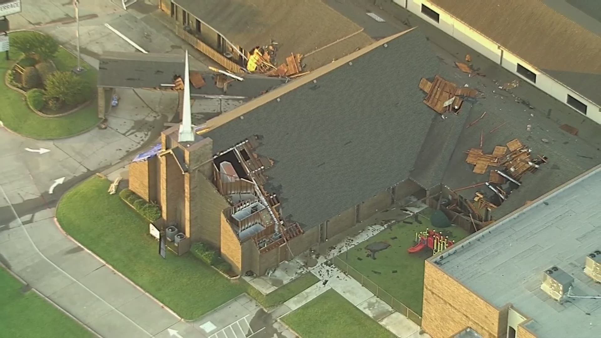 AERIAL VIDEO: Storms leave behind major damage in Greenville, Texas