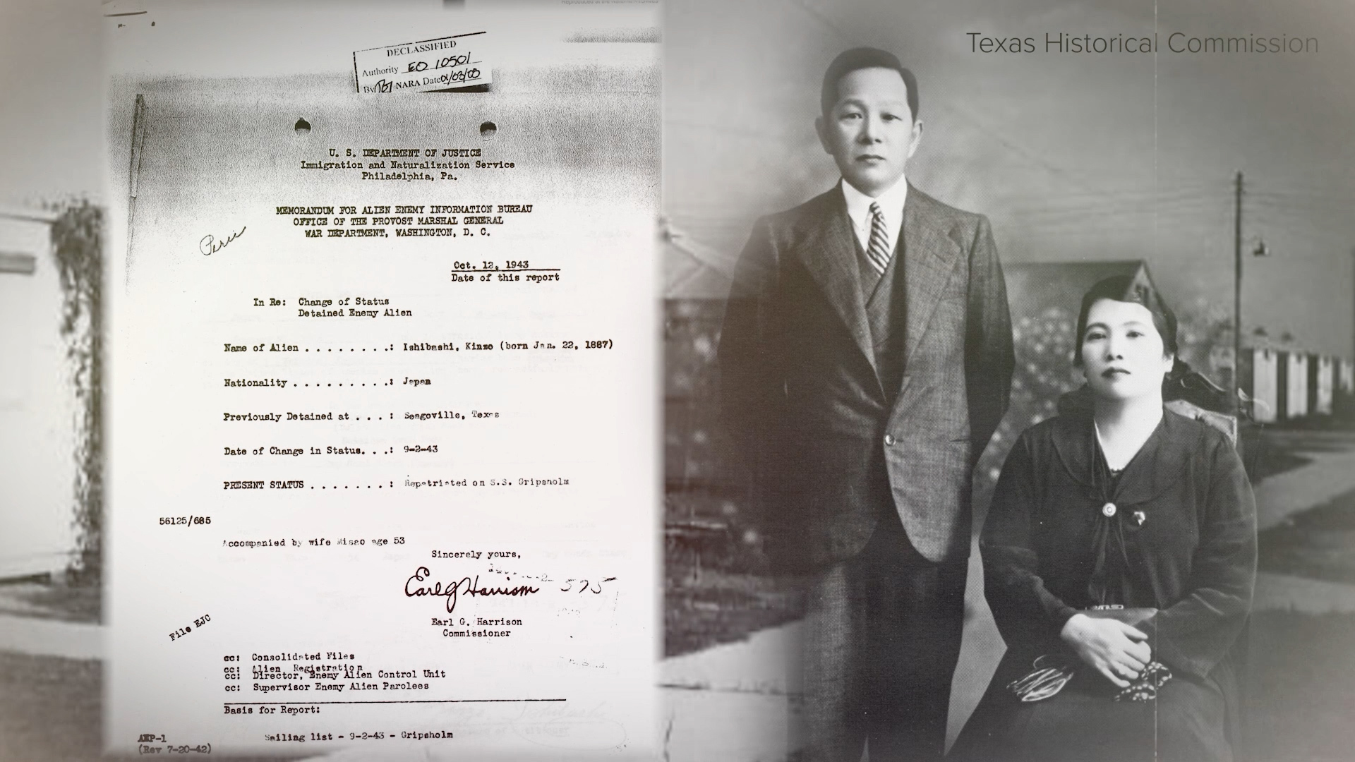 During WWII, a Japanese Peruvian family was torn apart and imprisoned at internment camps in Texas.