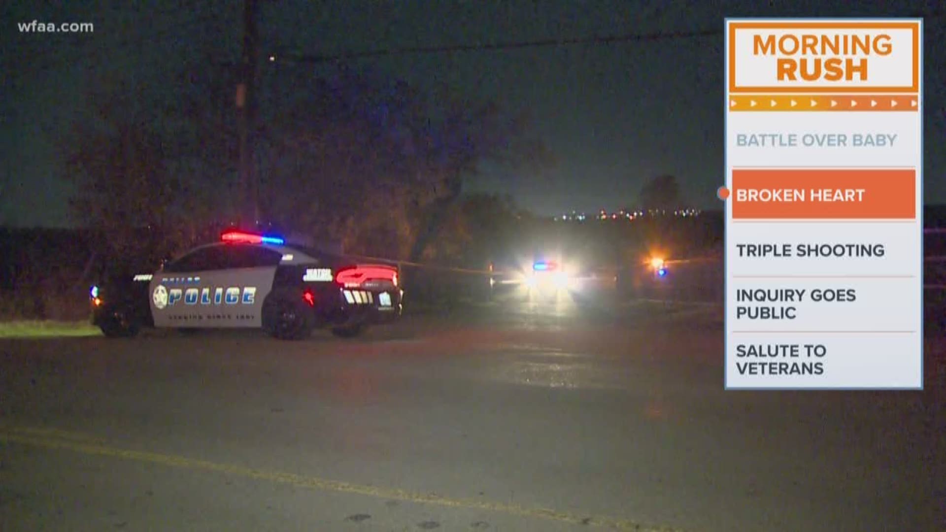 Two men were shot and killed and one man was injured in a shooting near West Dallas on Sunday night.