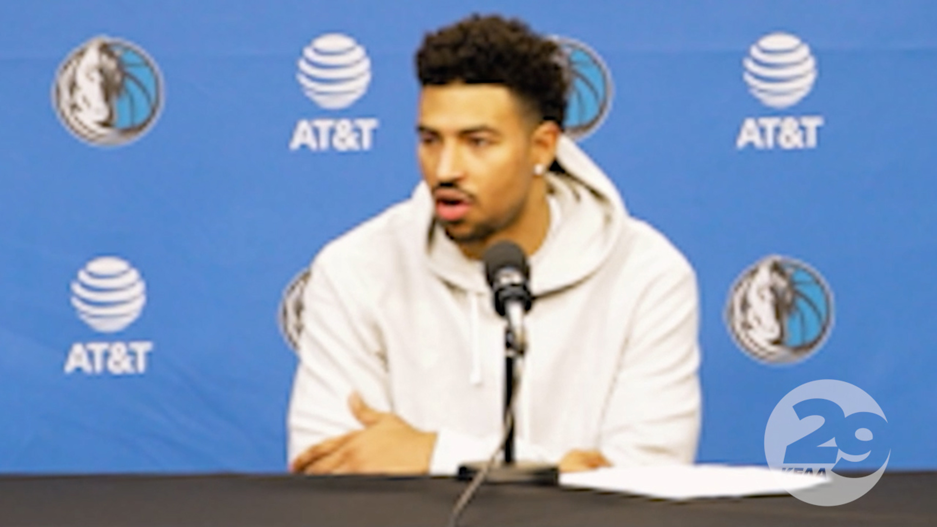 Dallas Mavericks guard Quentin Grimes spoke to the media after a 129-114 win over the New York Knicks on November 27, 2024.