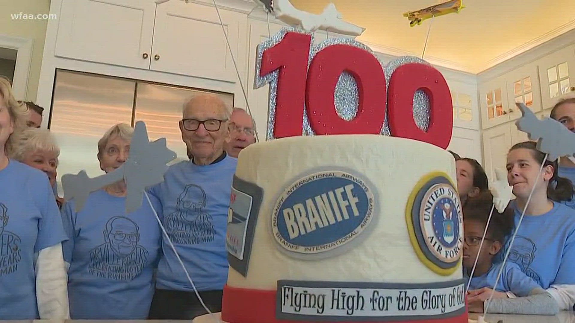 If life is a race, Orville Rogers is enjoying every step of the way. He led a group of family and friends near White Rock Lake Saturday morning, who collectively ran 100 miles to celebrate a major step -- Orville's 100th birthday.