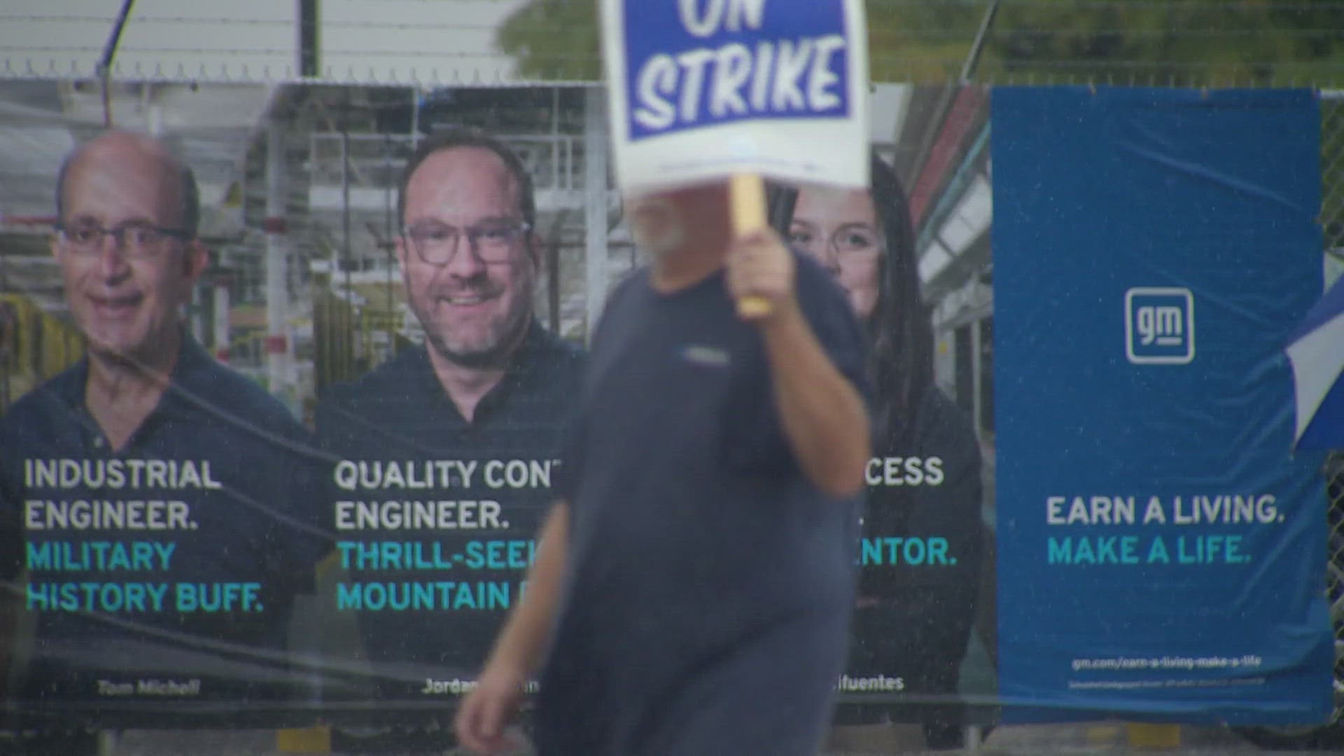 The walkout Tuesday comes just a day after the union went on strike at Stellantis’ pickup truck factory in Sterling Heights, Michigan.