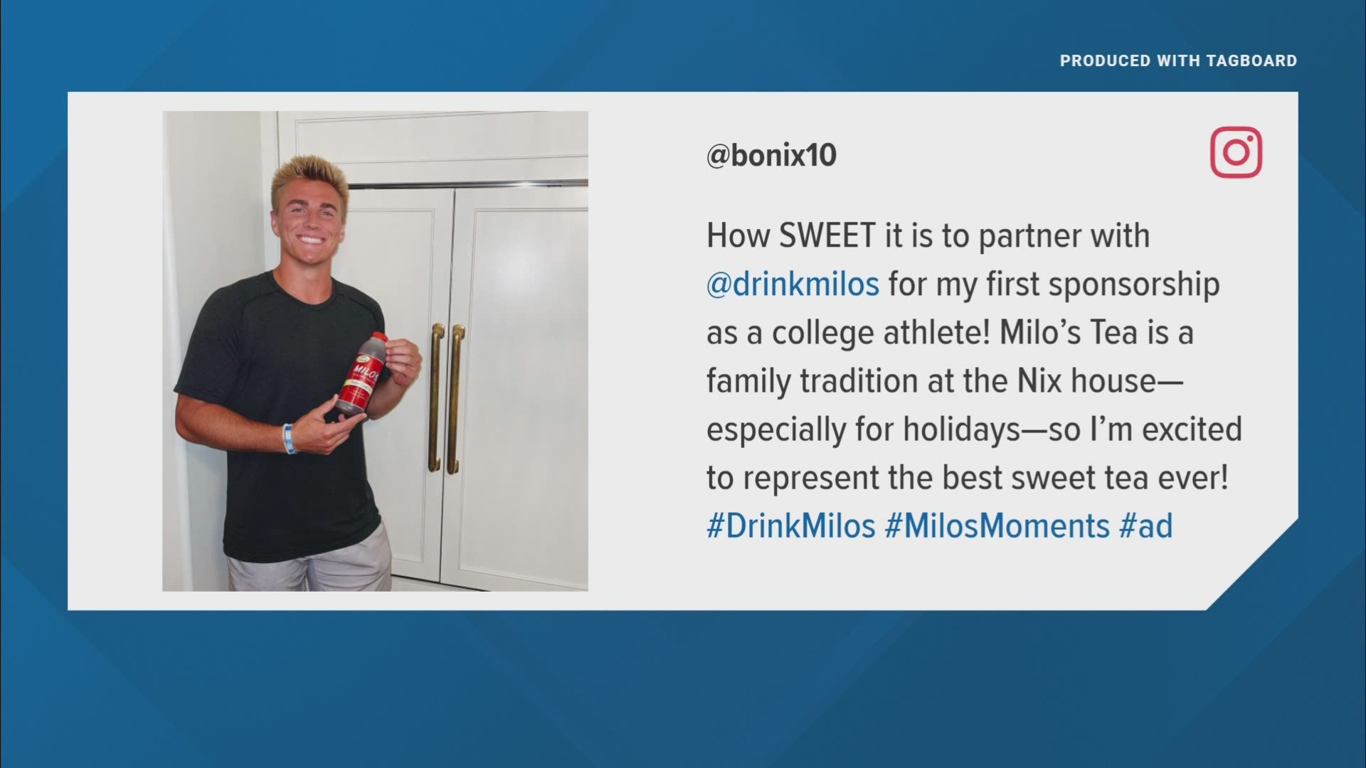 Auburn QB Bo Nix doesn't waste any time, signs sponsorship with Milo's Tea  after NCAA changes rules