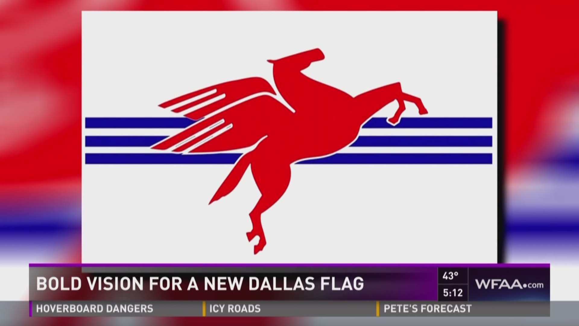 Dallas May has a plan for a new flag for the city that shares his name. Sebastian Robertson has more on May's vision.