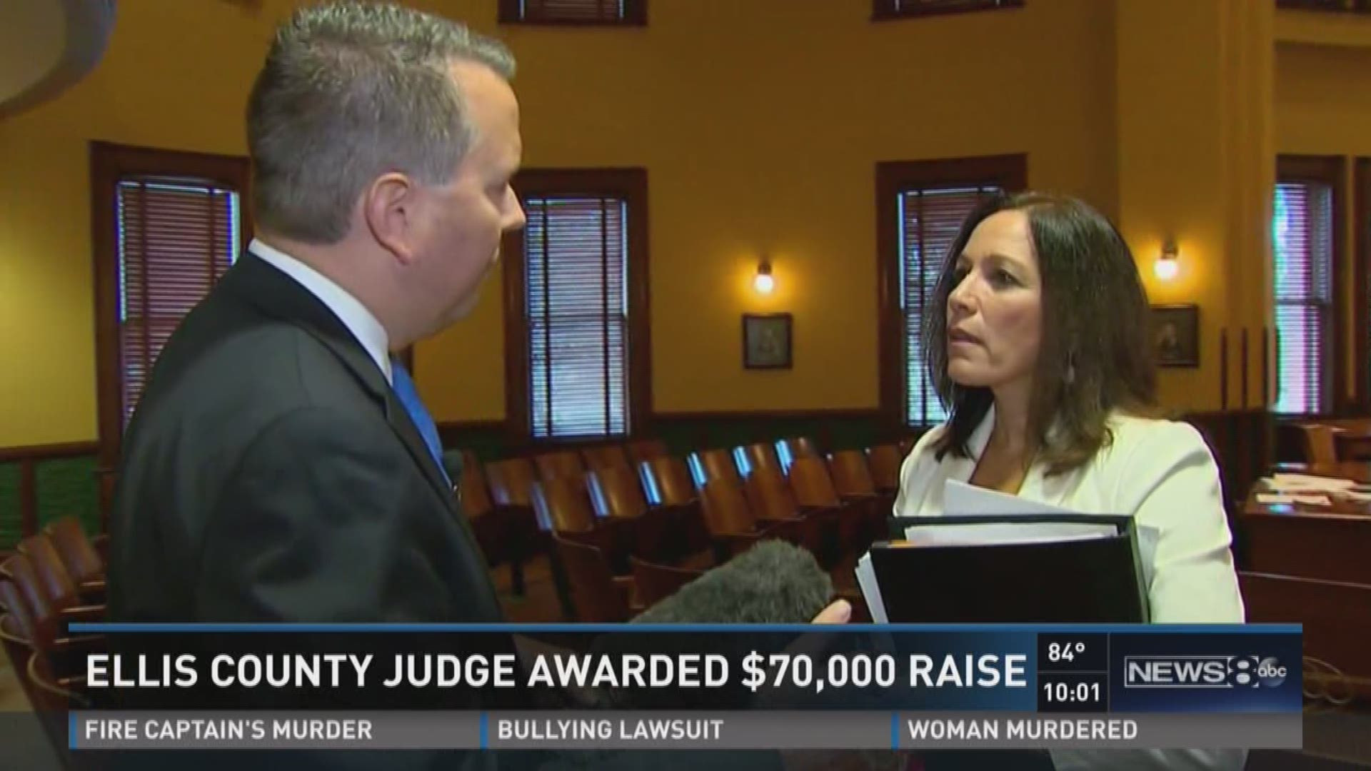 Ellis County judge awarded $70,000 raise