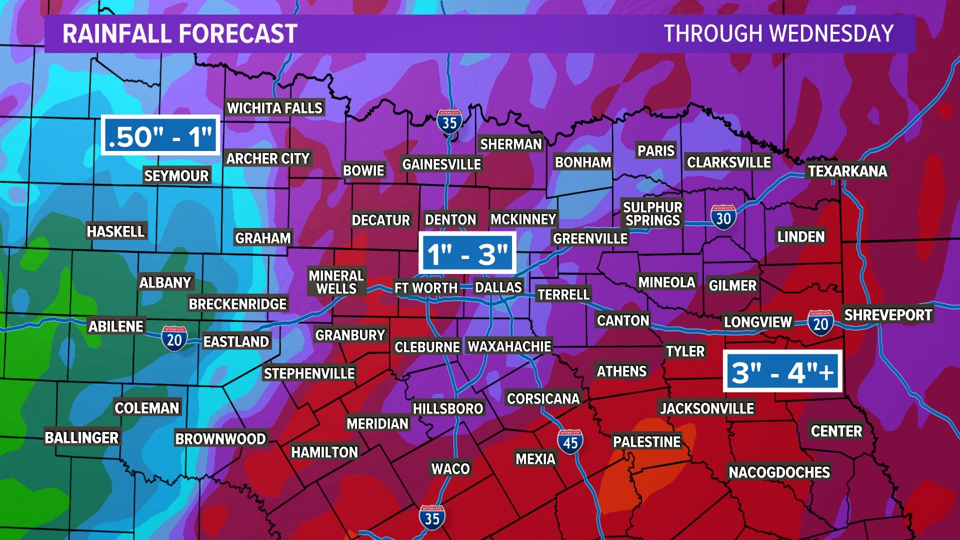 DFW Weather When Will It Rain This Week How Much Will We Get Wfaa