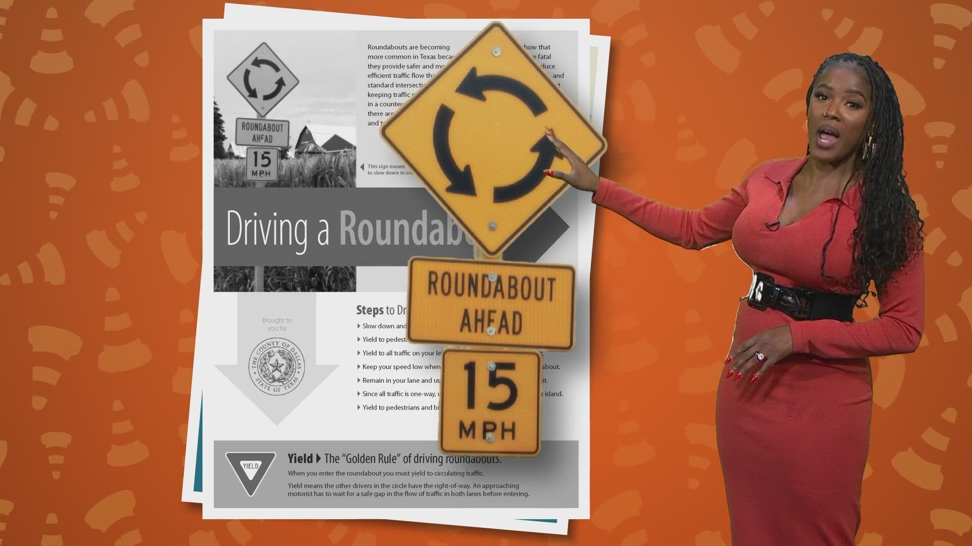A WFAA viewer emailed traffic expert Tashara Parker to remind Texans how to use roundabouts.