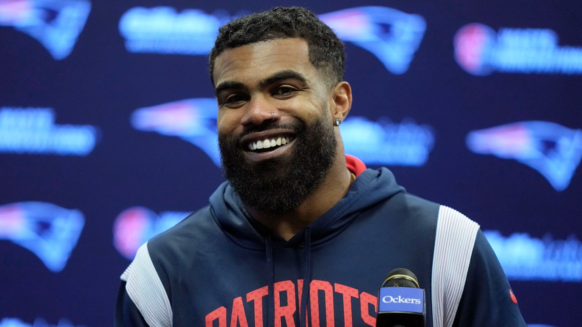 Patriots RB Ezekiel Elliott all business in return to Dallas