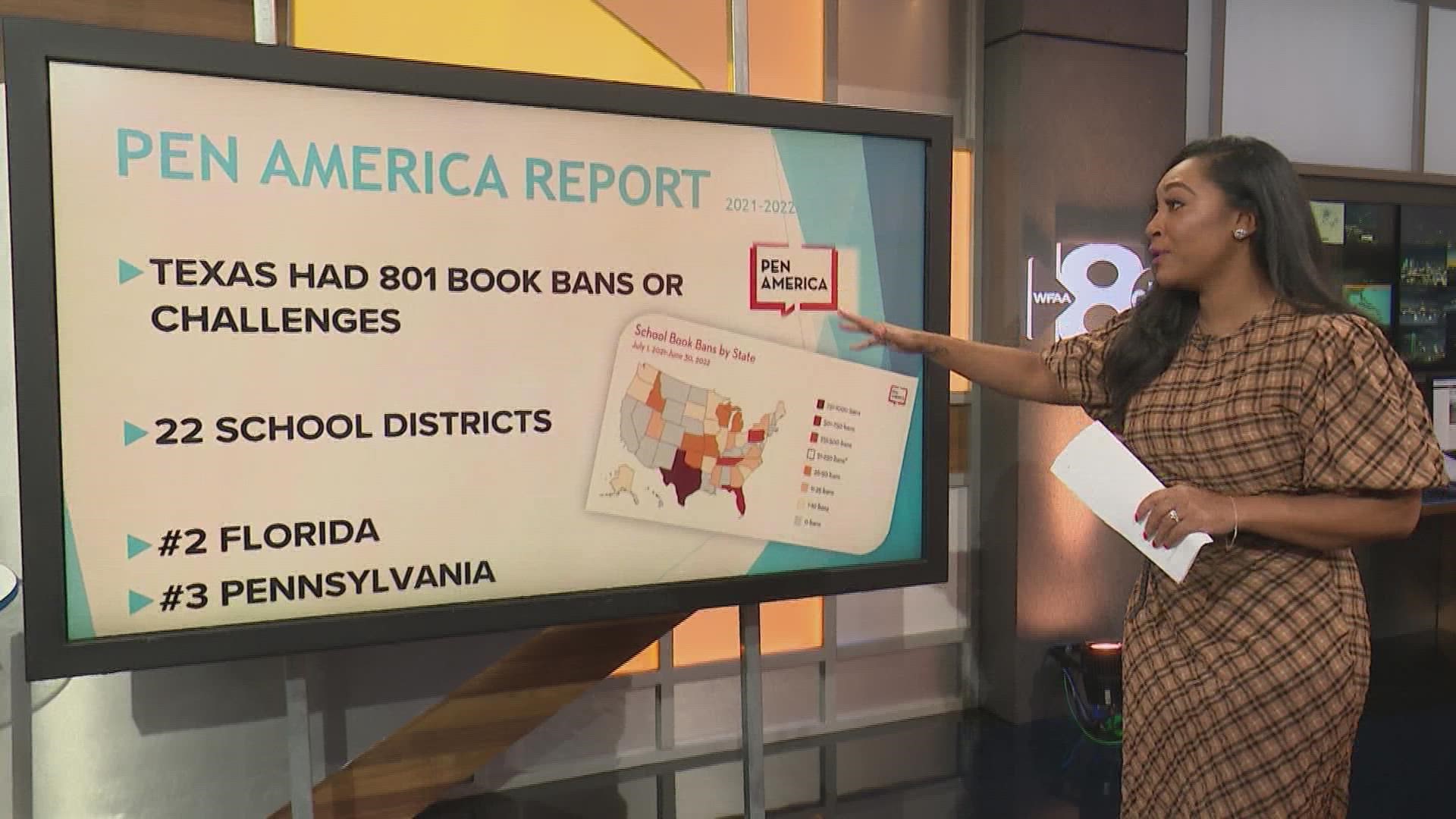 Book bans have increased across the country.