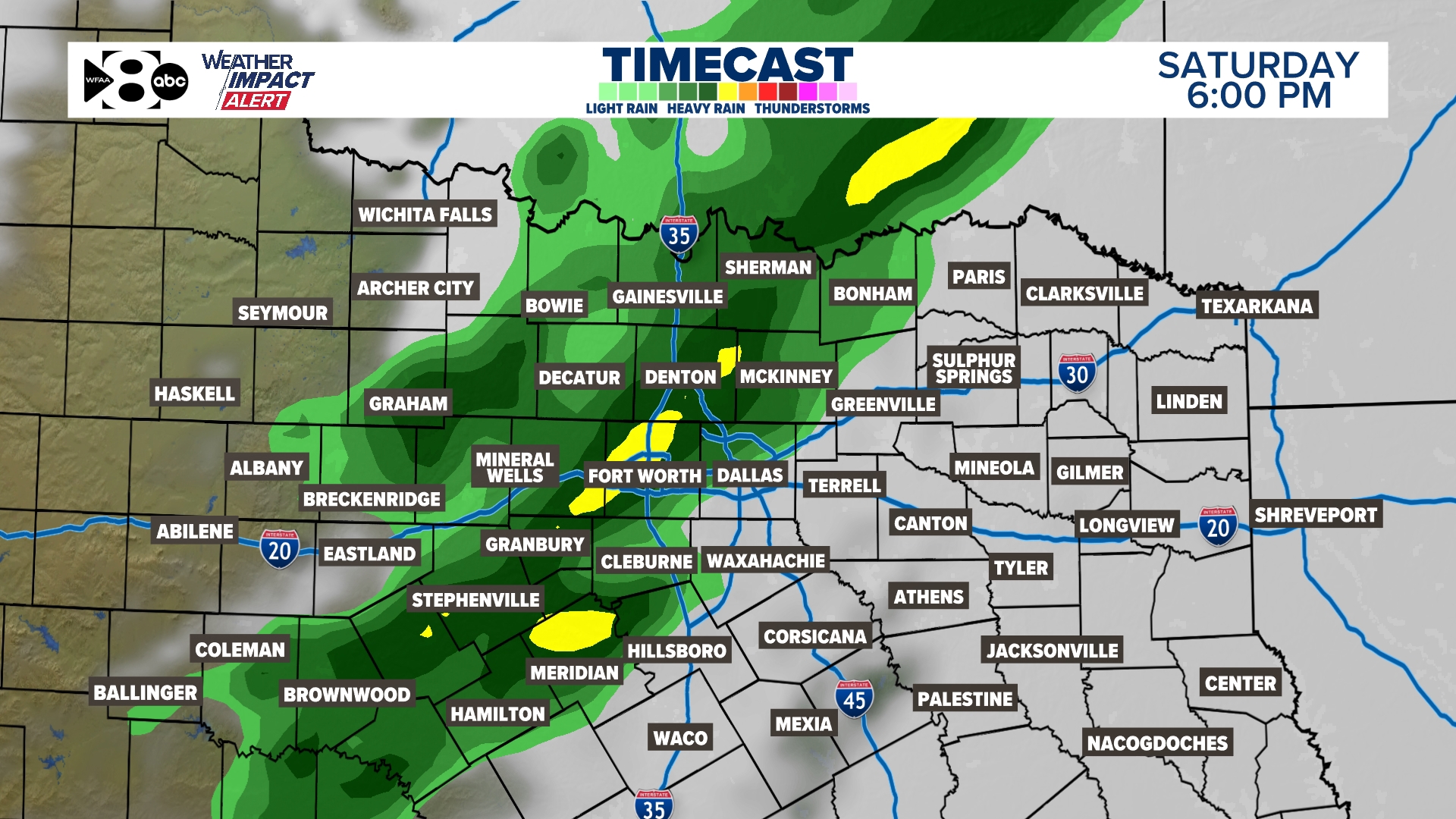 Timeline of the rain this weekend | wfaa.com