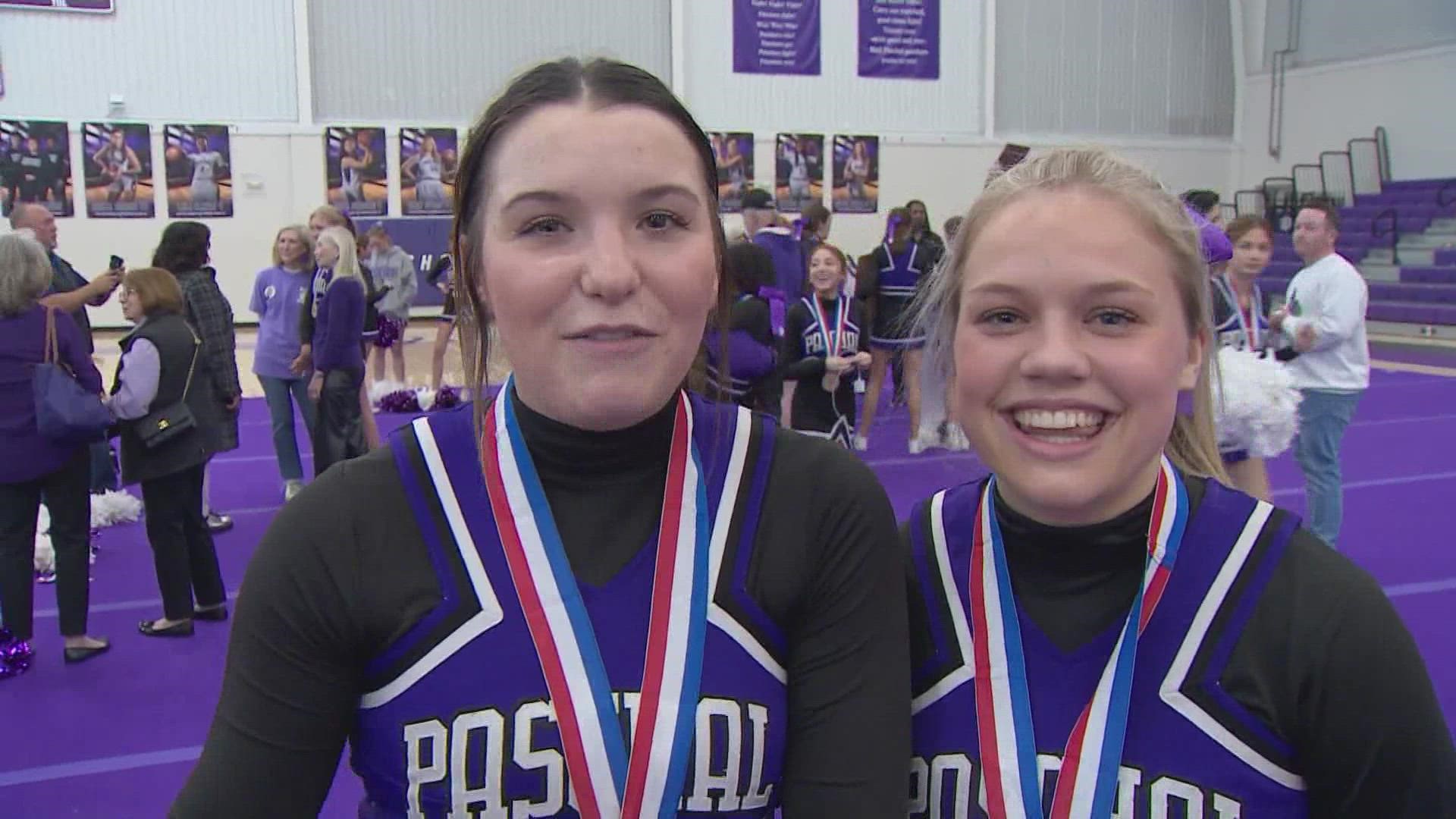 The Paschal High School cheerleaders prepared year-round and even took part in 4-hour practices in the days leading up to the competition.