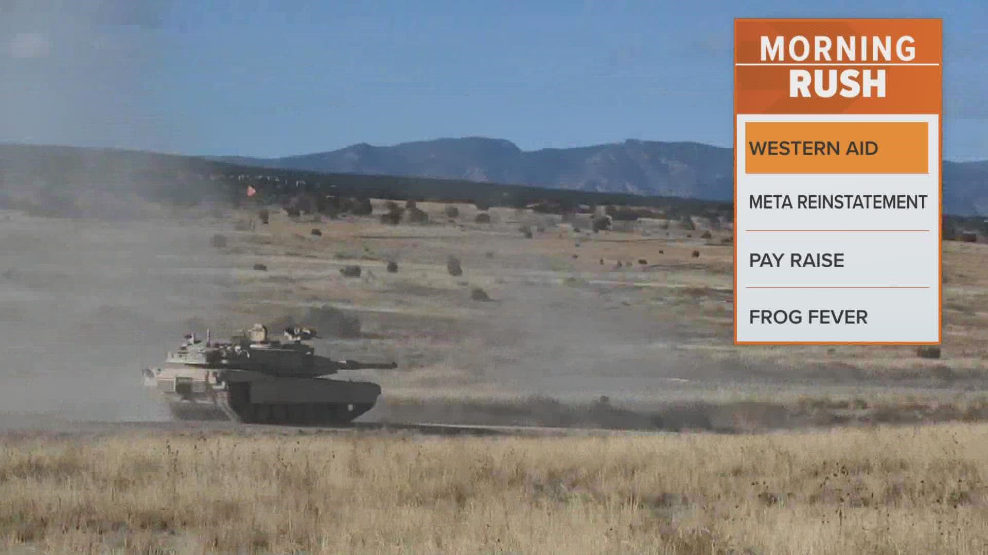 The U.S. will send 31 M1 Abram tanks with training and supplies.