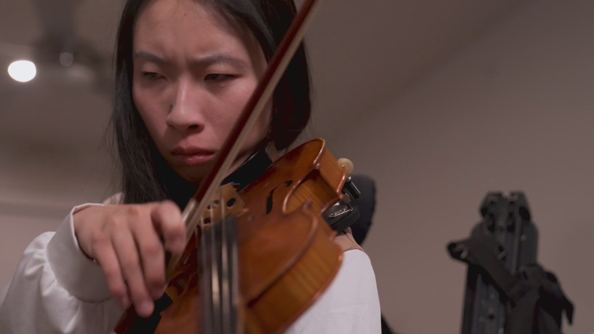 She struggles with Ehlers-Danlos syndrome, but she uses music to escape. She is even writing a thesis for her PhD on music education for people with disabilities.