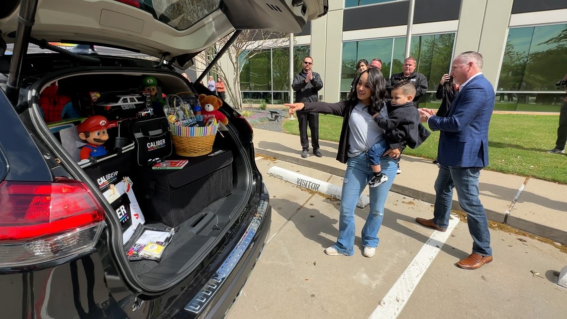 Caliber Crash in Louisville, GEICO Presents Woman and Son with SUV