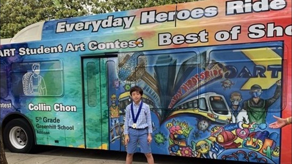 Greenhill School student wins DART art contest - Vimarsana News