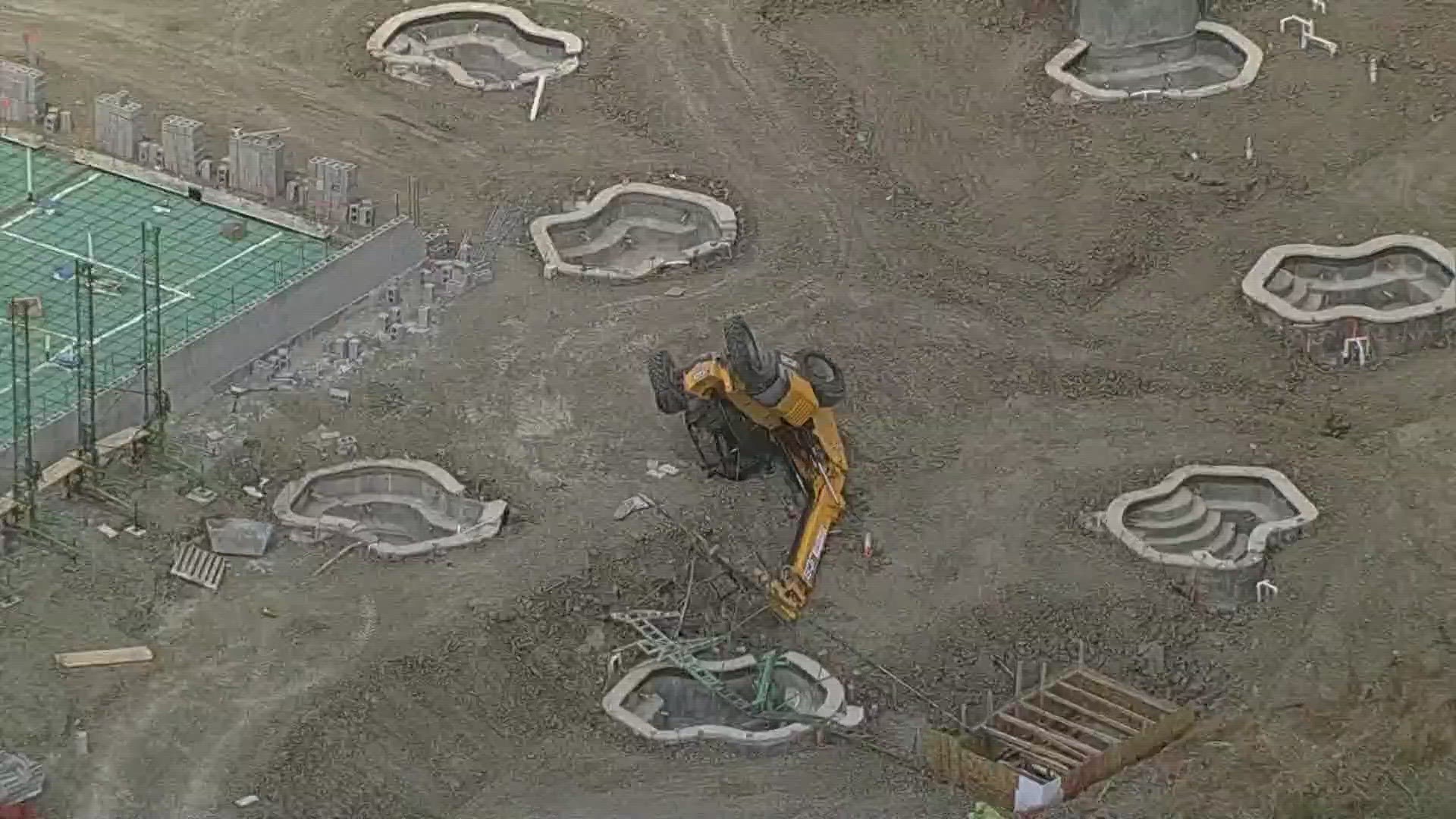 The accident happened at the construction site of a hot springs resort coming to Grandscape.