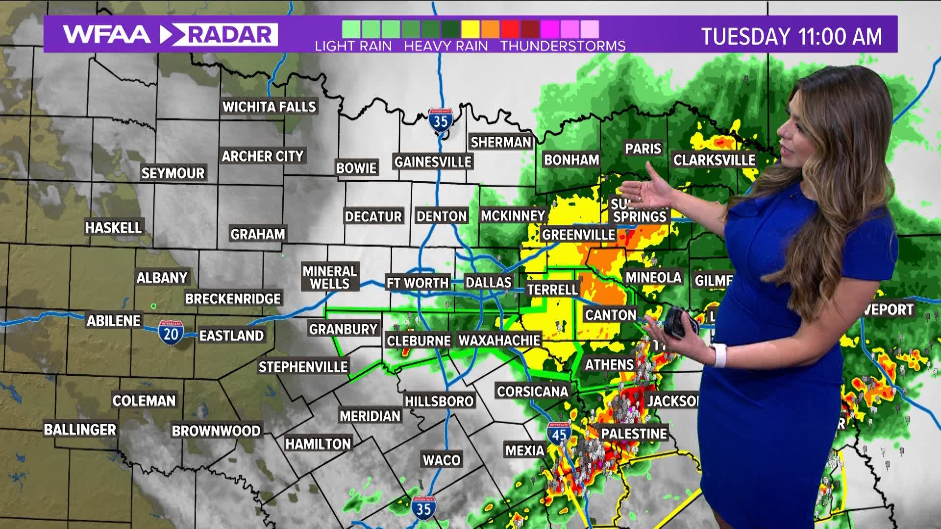 UPDATE Tracking severe storms coming through North Texas on Tuesday