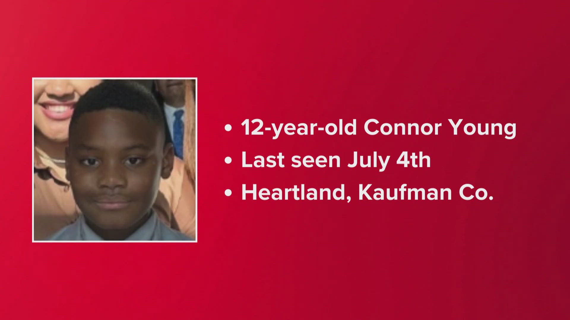 An AMBER alert was issued Saturday night for a young boy missing from Kaufman County.