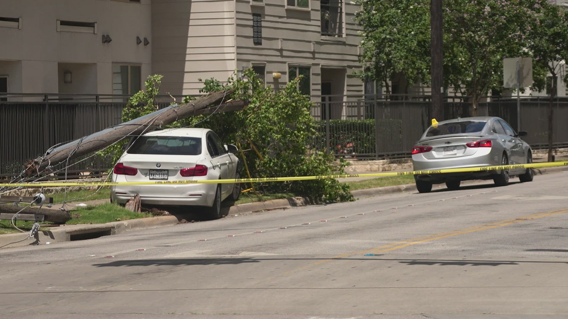 Police say a chase prior to the shooting led to a vehicle crashing into a transformer, causing a power outage.