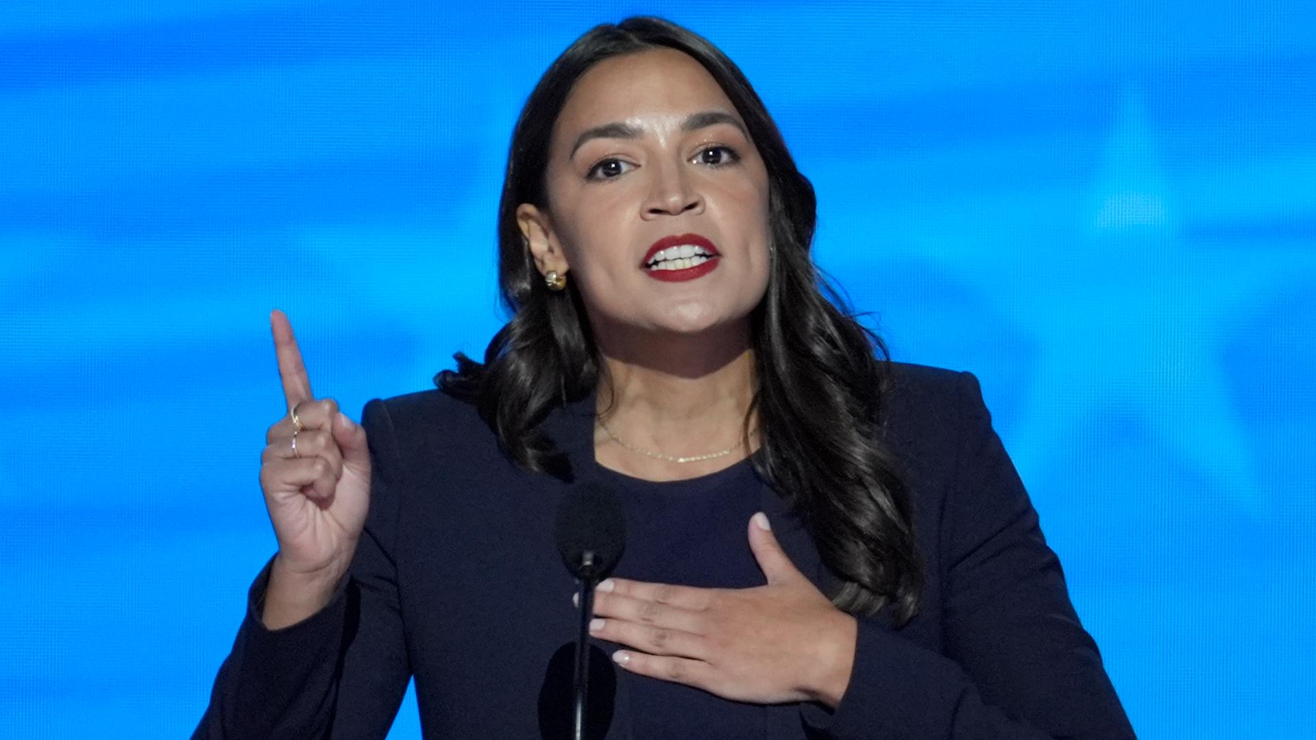 Rep. Alexandria Ocasio-Cortez delivered a full speech on day one of the 2024 Democratic National Convention in Chicago, Illinois.