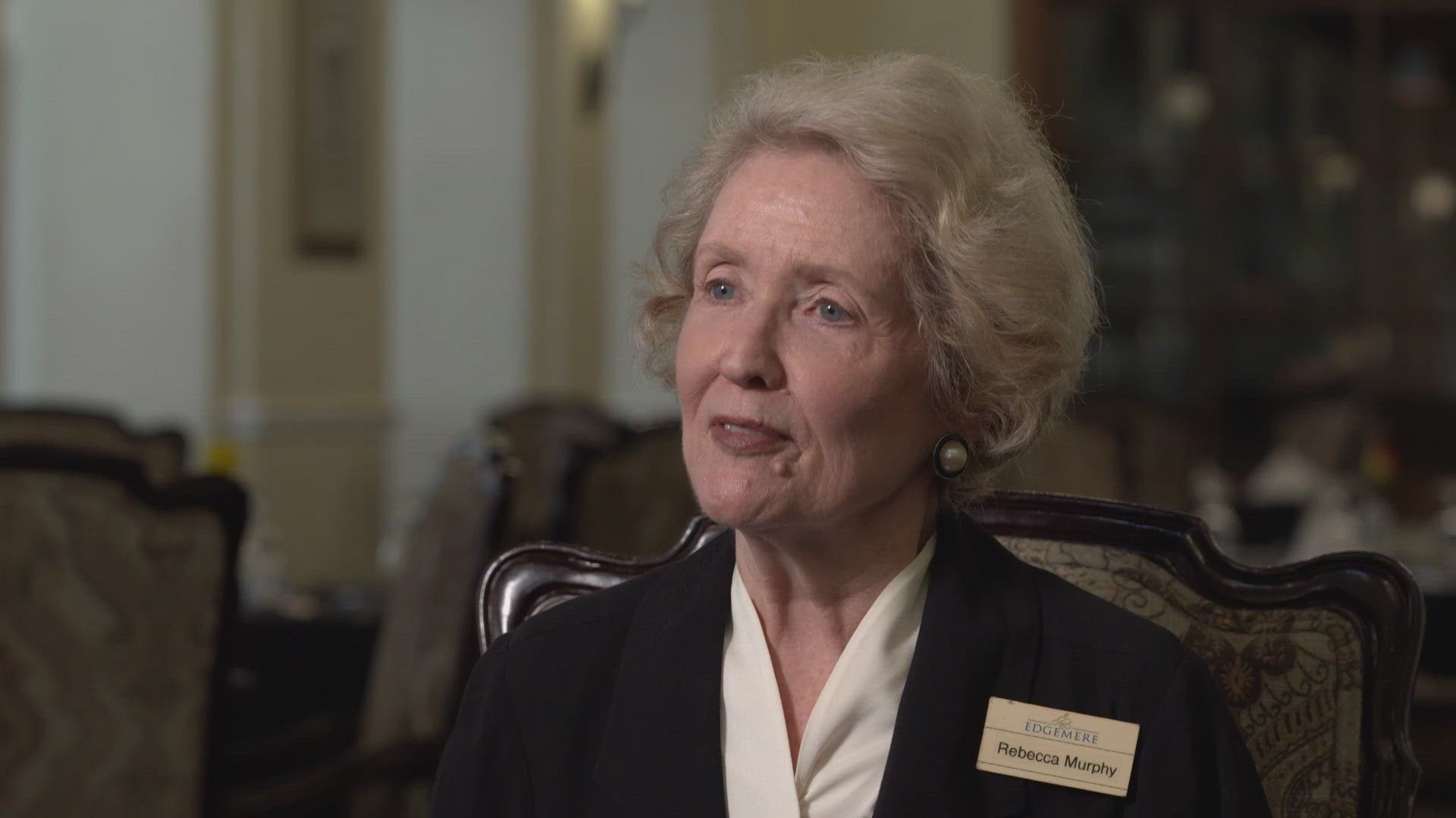 Rebecca Murphy, Texas' first known female sommelier, hosts a wine-tasting event with her husband at Edgemere Senior Living in Dallas.